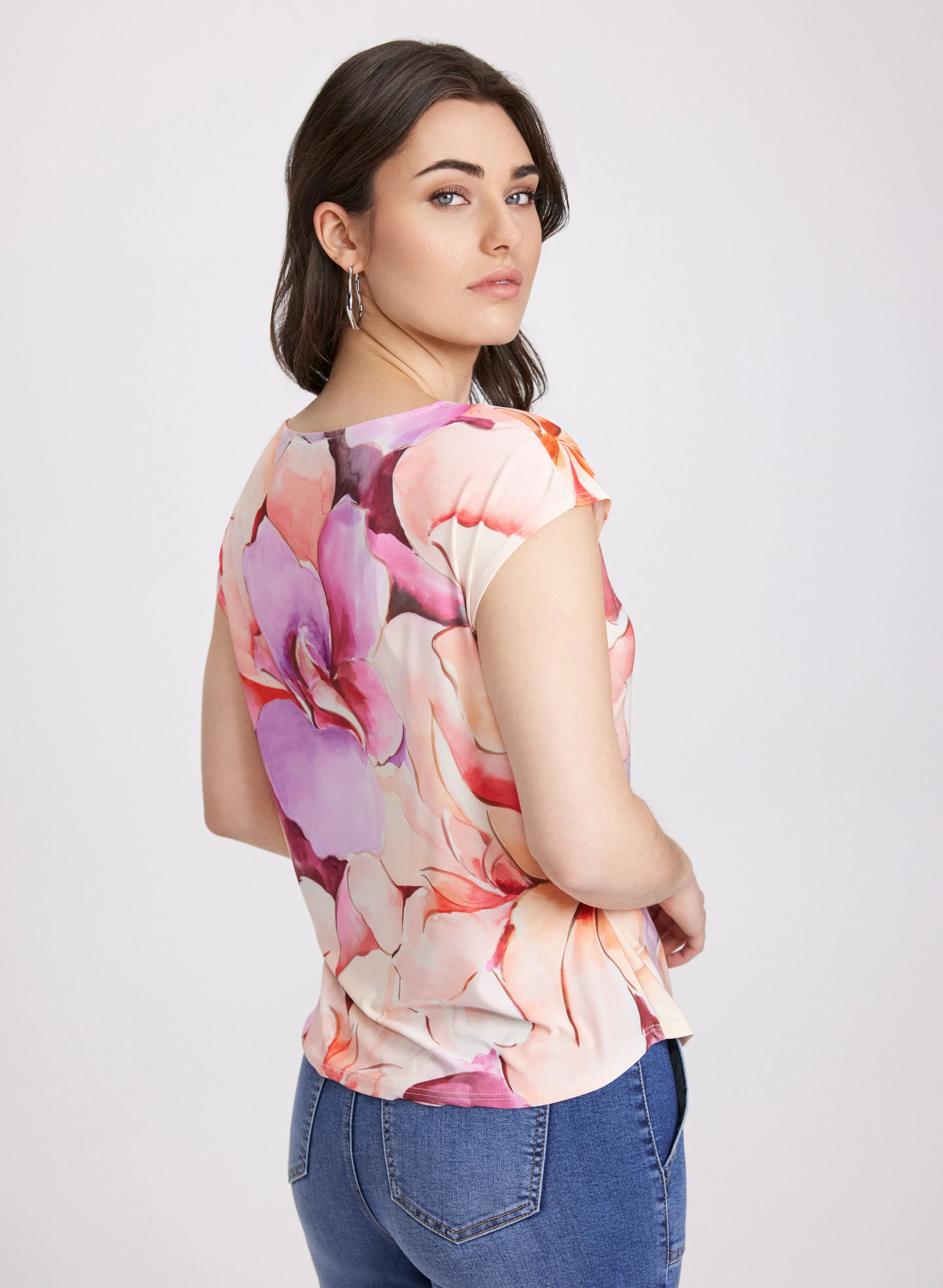 Floral Cap Sleeve Top sold by Laura product image thumbnail 3