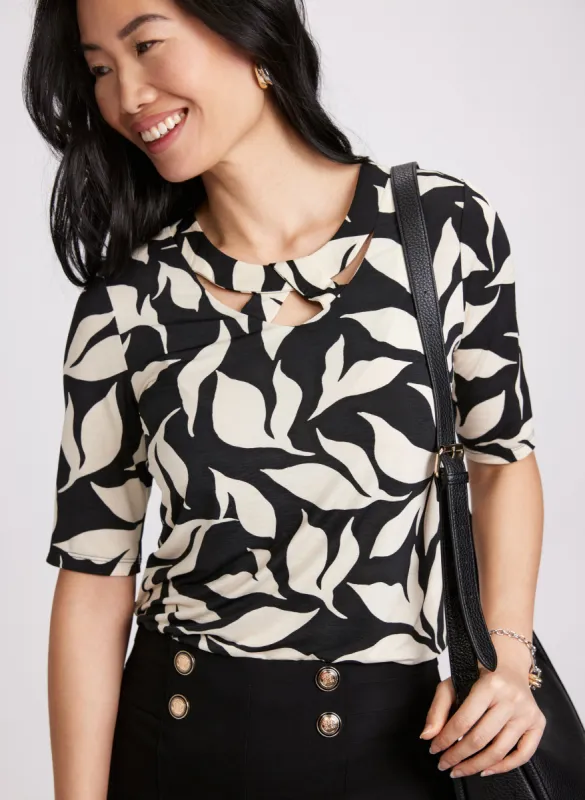 Leaf Print Top sold by Laura