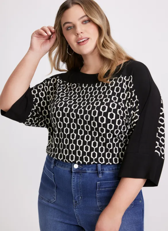 Chain Link Print Top sold by Laura