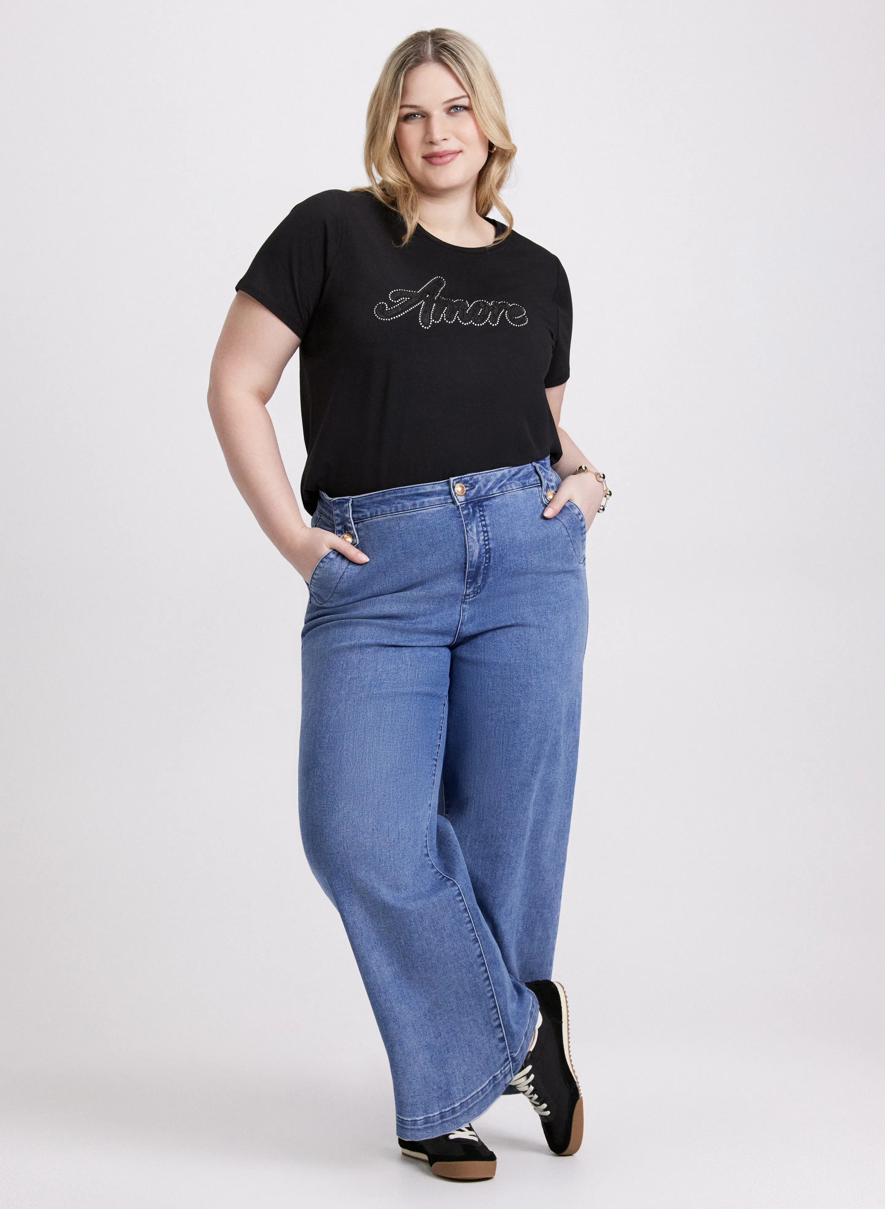 'Amore' Cotton & Modal T-Shirt sold by Laura product image thumbnail 3