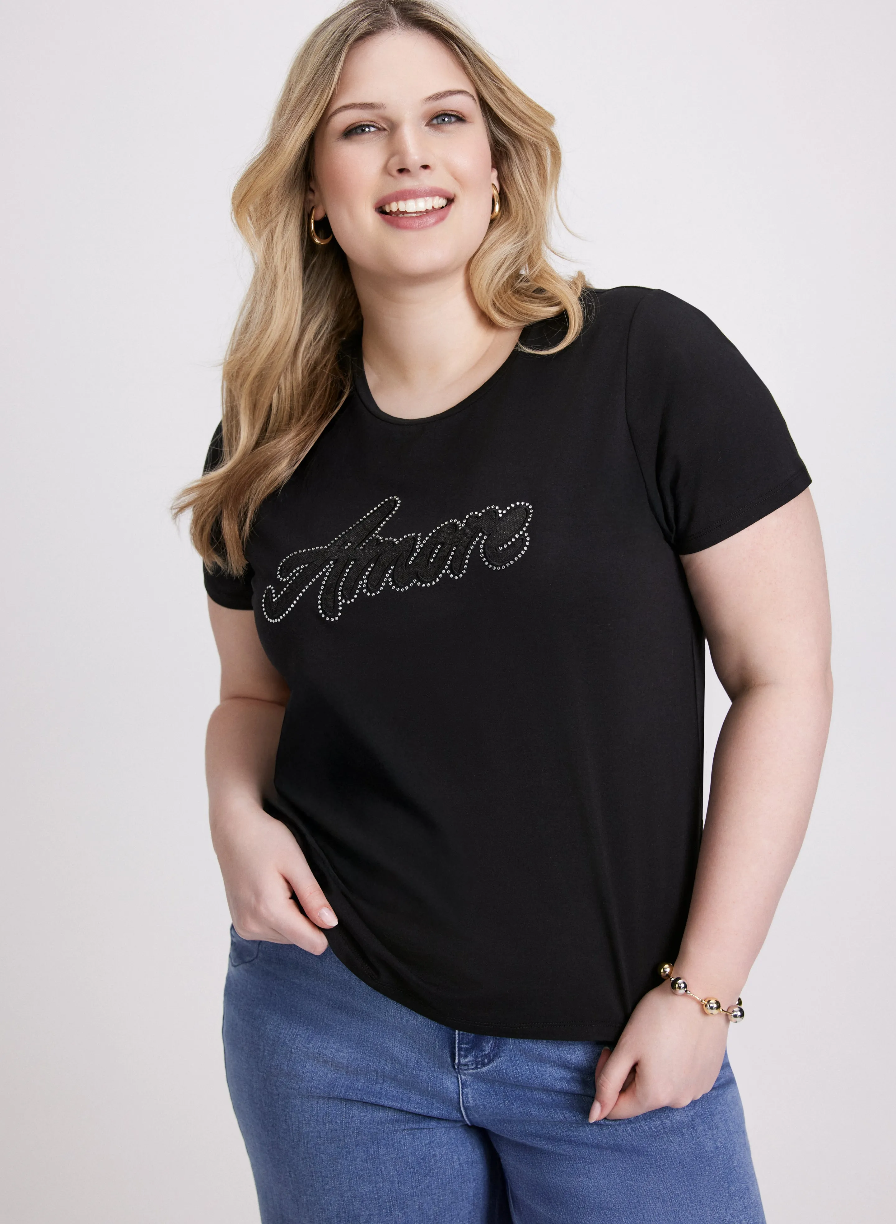 'Amore' Cotton & Modal T-Shirt sold by Laura product image thumbnail 5