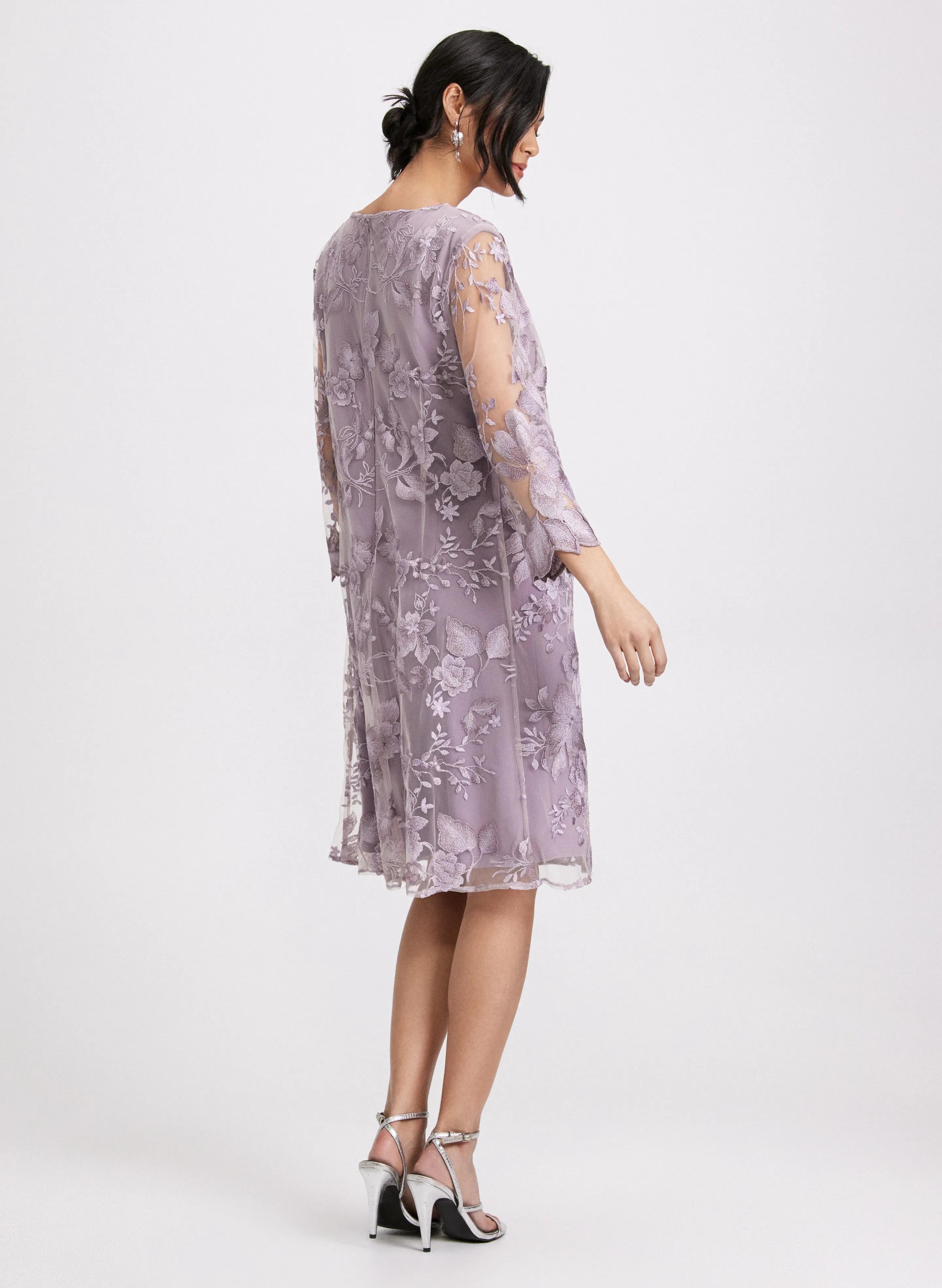 Floral Embroidered Illusion Dress sold by Laura product image thumbnail 4