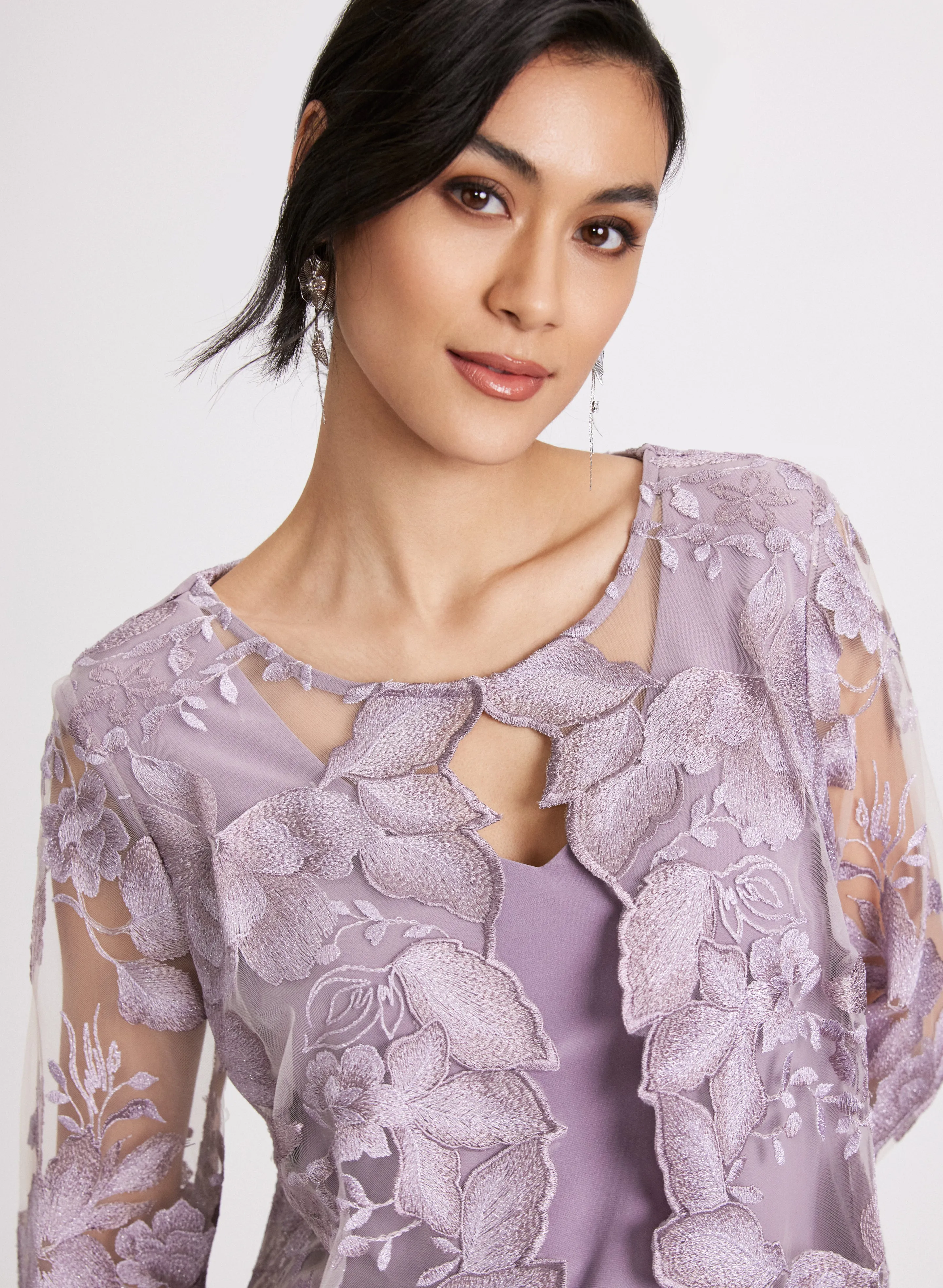 Floral Embroidered Illusion Dress sold by Laura product image thumbnail 3