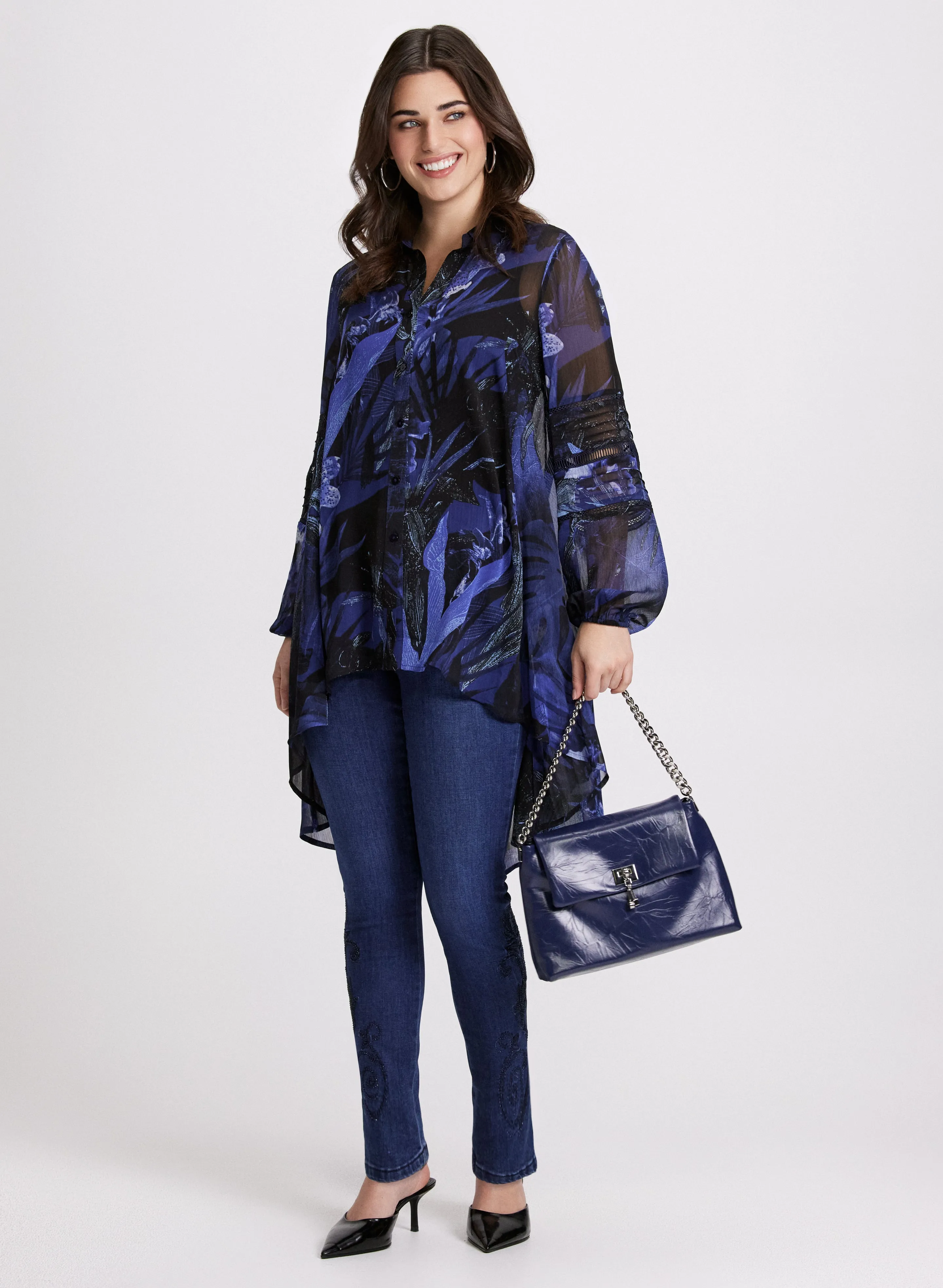 Tropical Button-Down Blouse sold by Laura product image thumbnail 3