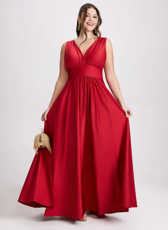 Plunging Neckline Maxi Dress sold by Laura