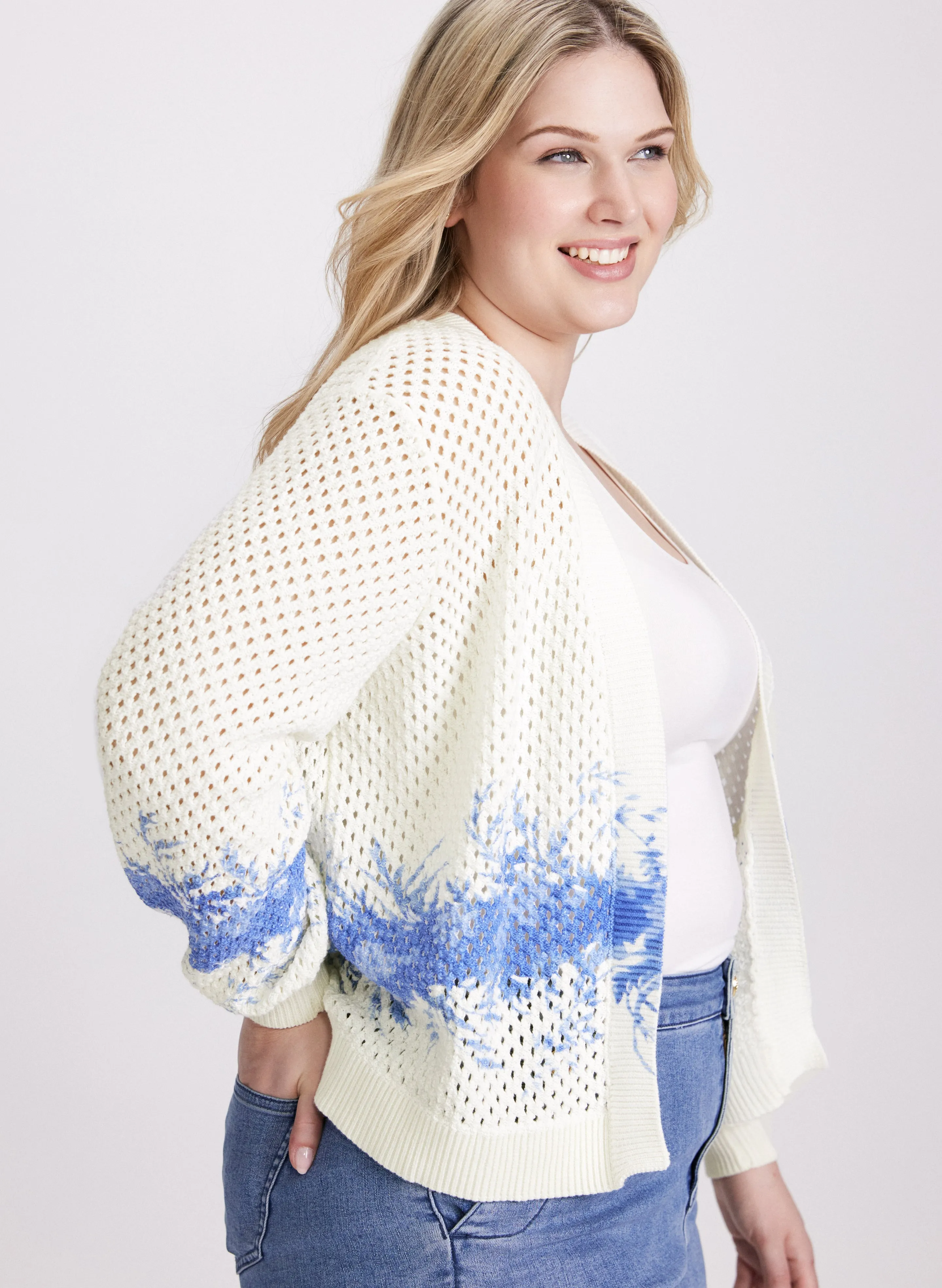 Abstract Dye Detail Cardigan sold by Laura product image thumbnail 3