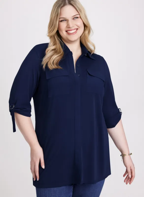 Rolled Sleeve Top sold by Laura