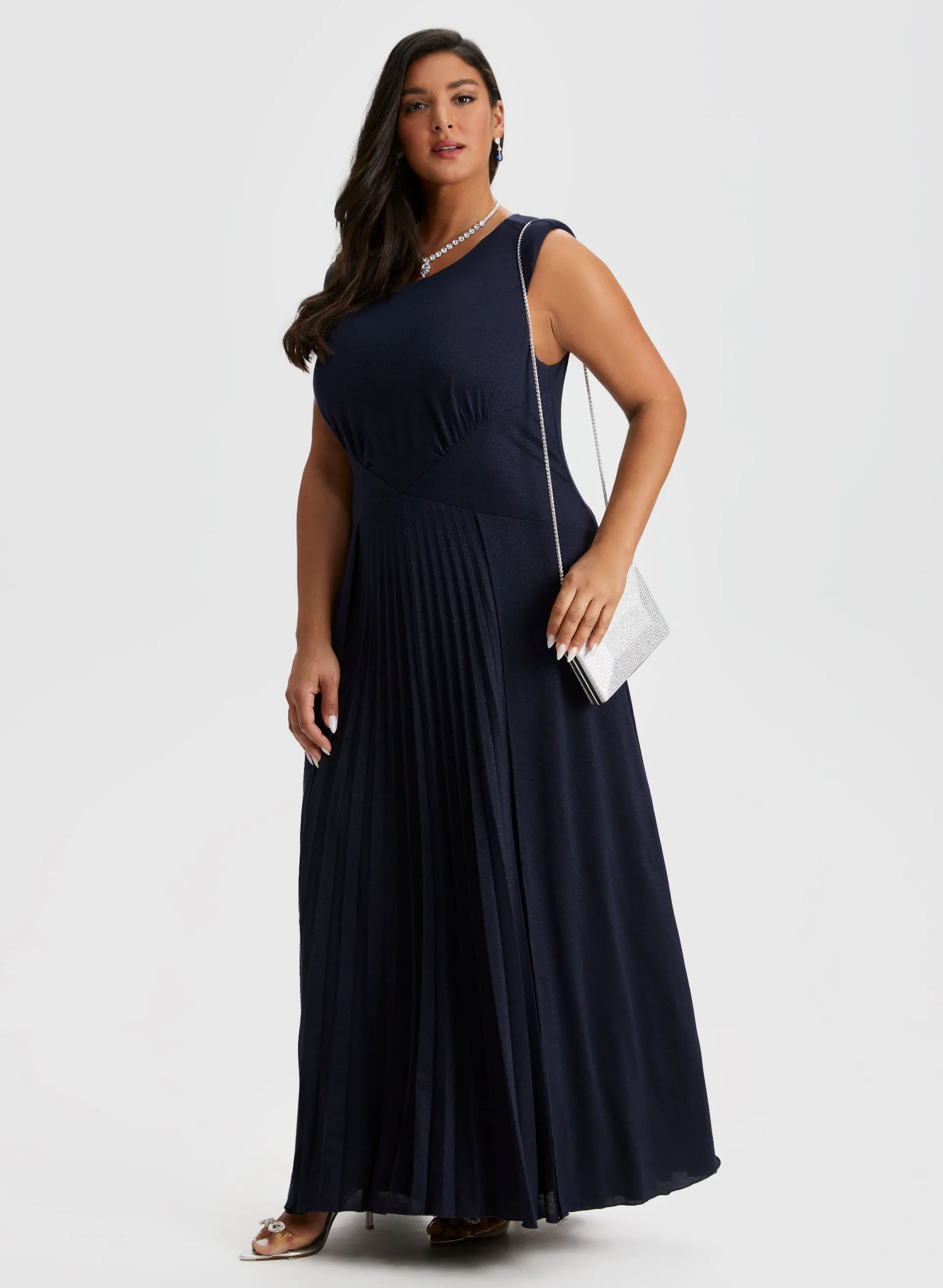 Sleeveless Pleated Dress sold by Laura product image thumbnail 3