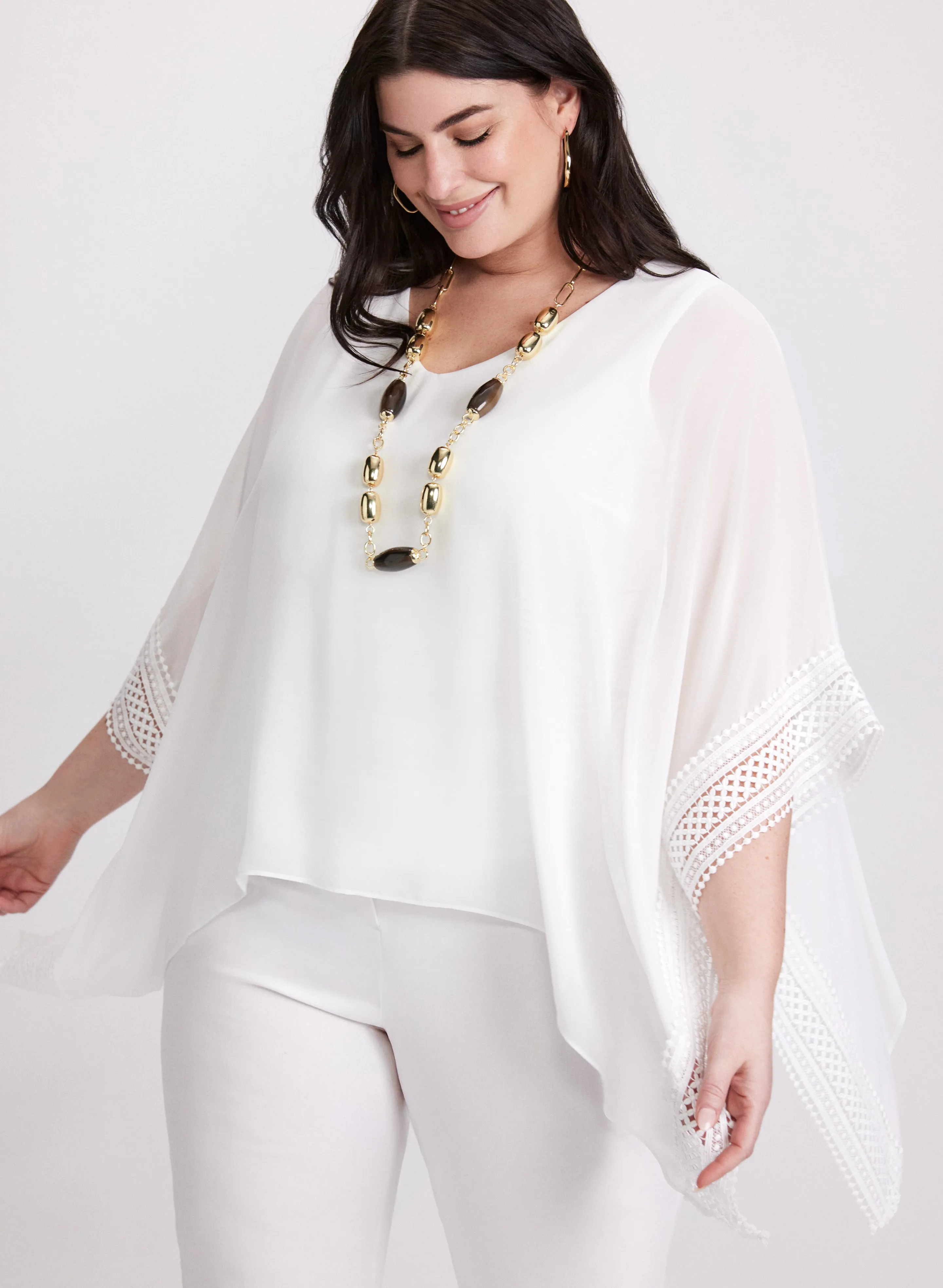 Joseph Ribkoff - Crochet Trim Blouse sold by Laura