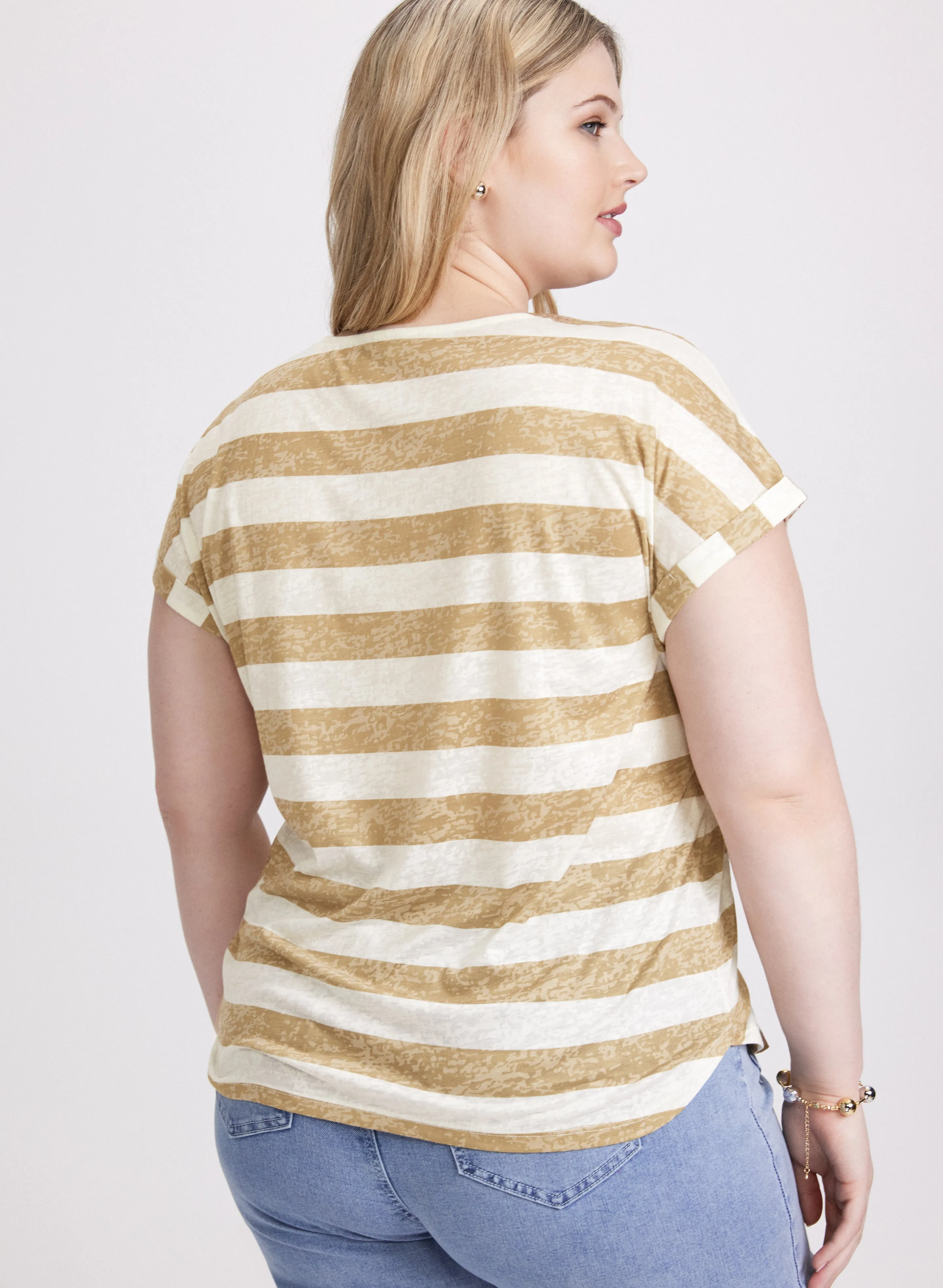 Striped Burnout T-Shirt sold by Laura product image thumbnail 4