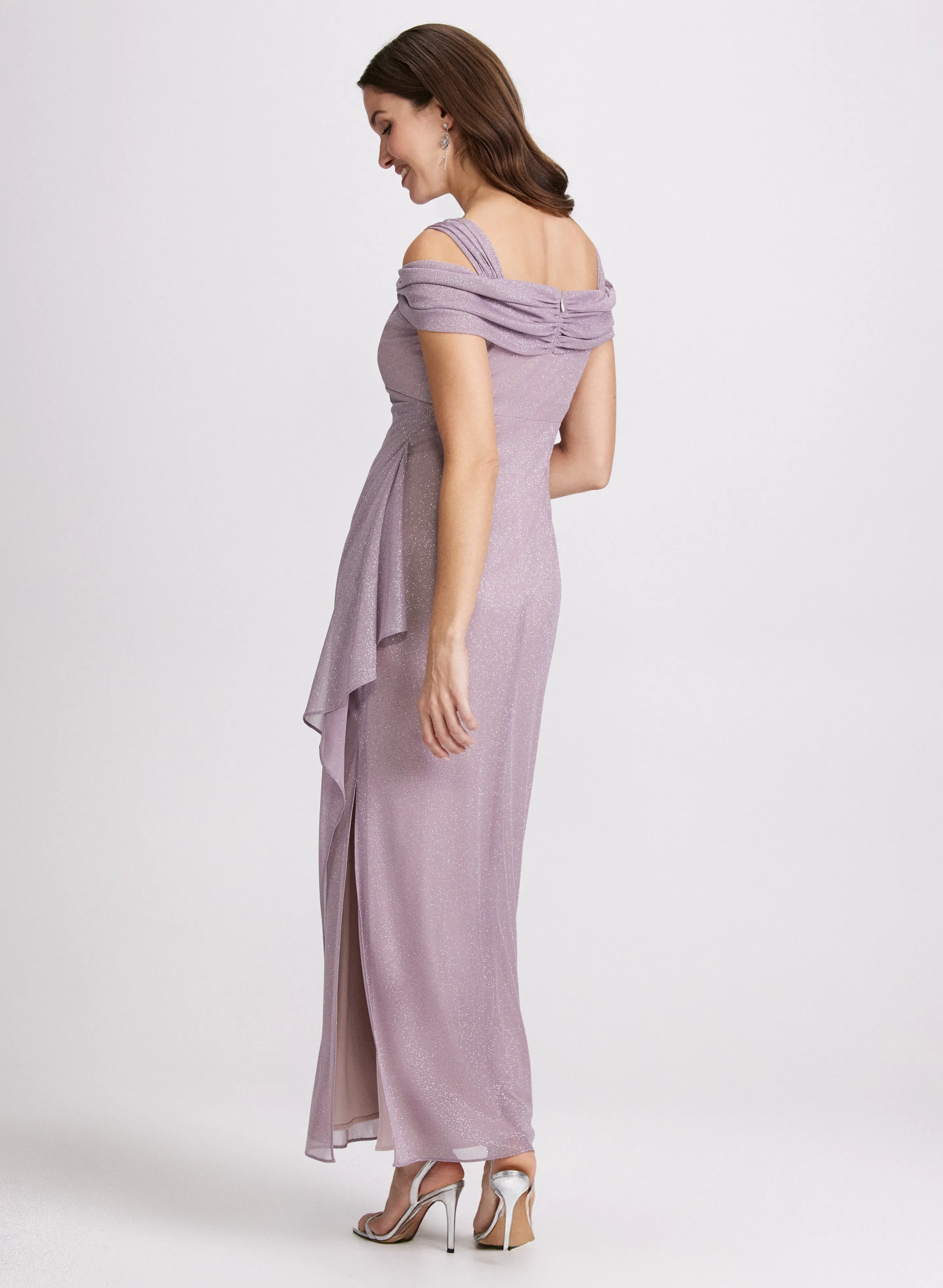 Glitter Cold Shoulder Dress sold by Laura product image thumbnail 3