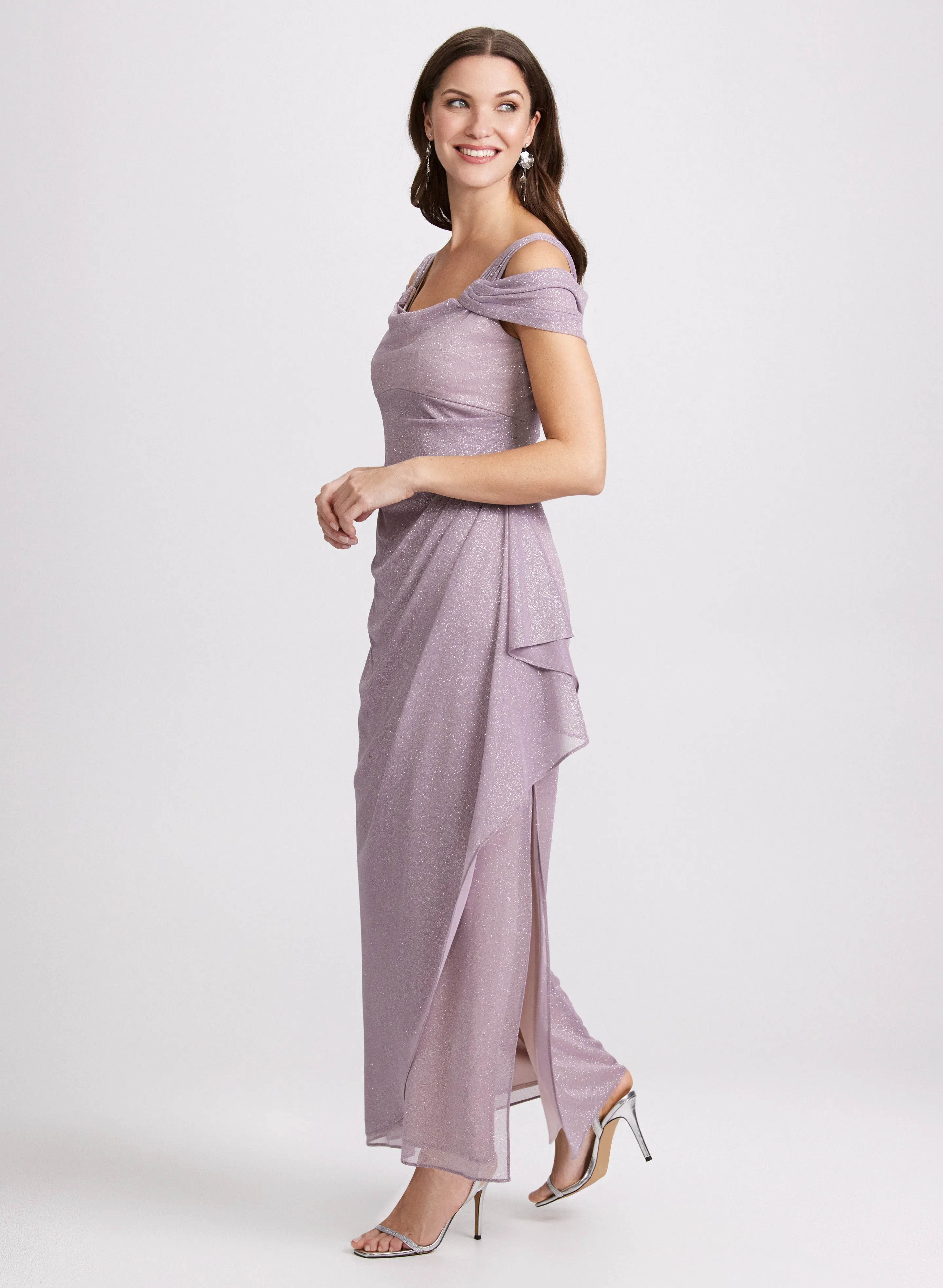 Glitter Cold Shoulder Dress sold by Laura product image thumbnail 2