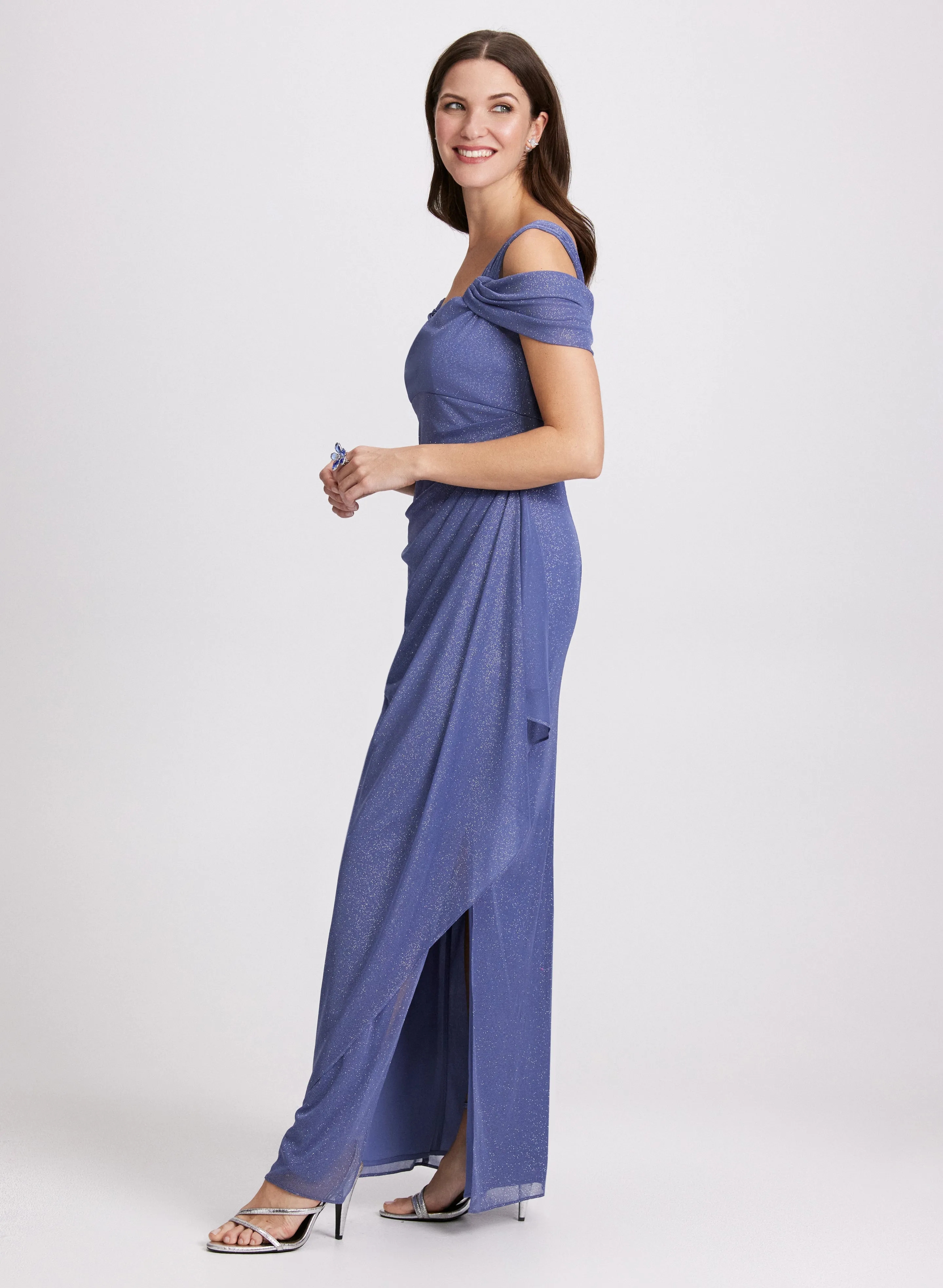 Glitter Cold Shoulder Dress sold by Laura product image thumbnail 2