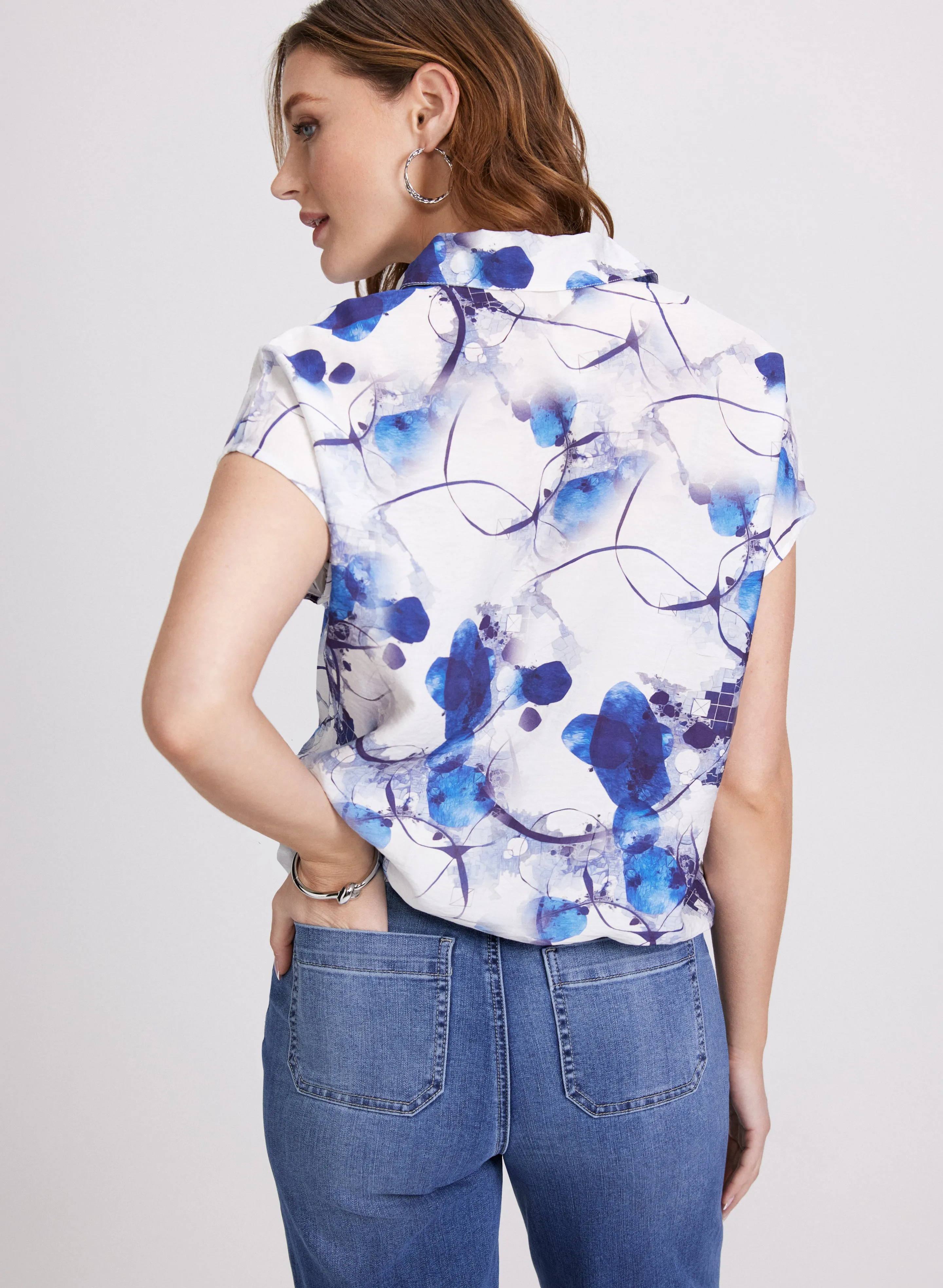 Abstract Floral Print Blouse sold by Laura product image thumbnail 4