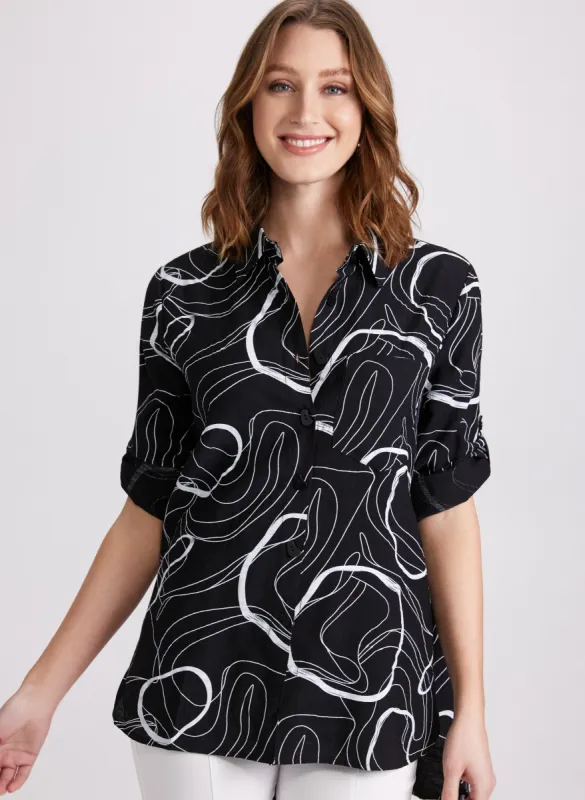 Swirl Print Blouse sold by Laura