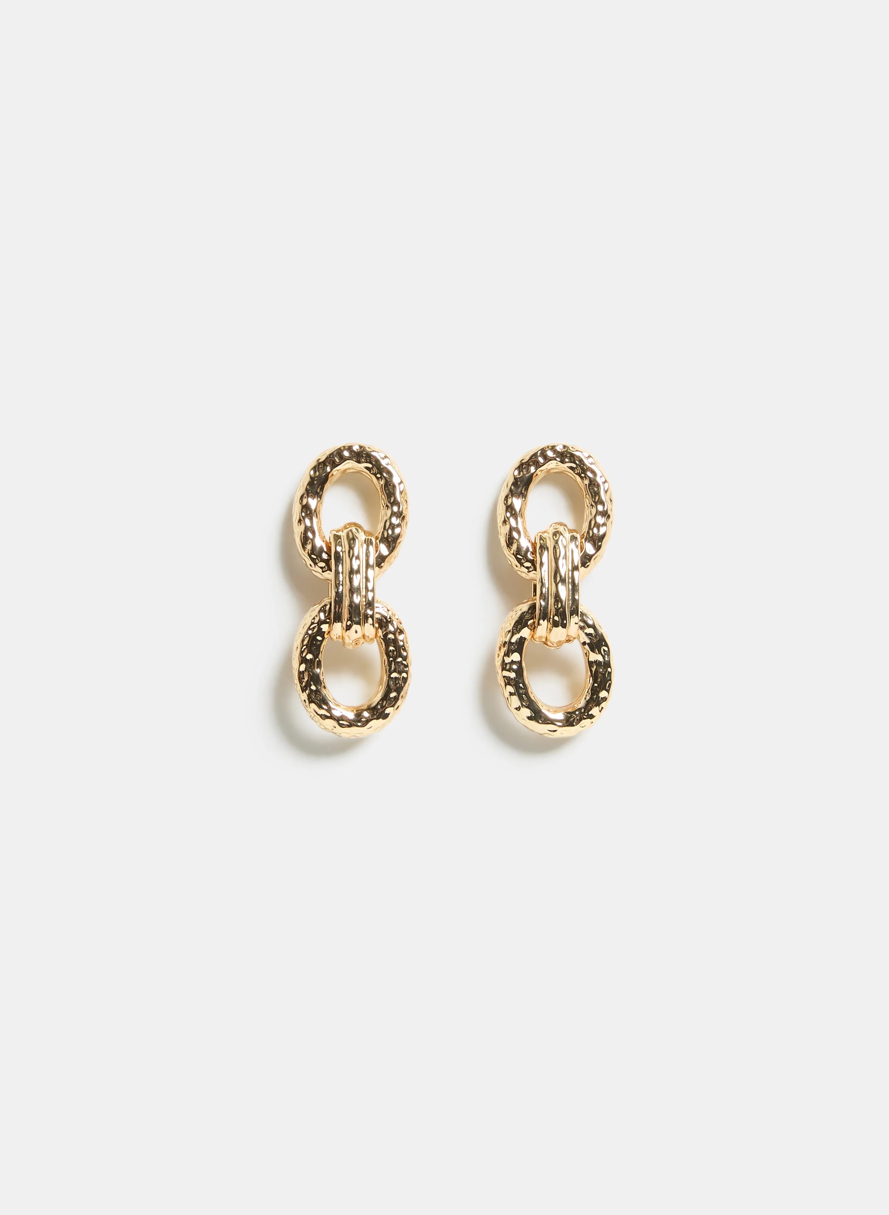 Tiered Hammered Link Earrings sold by Laura