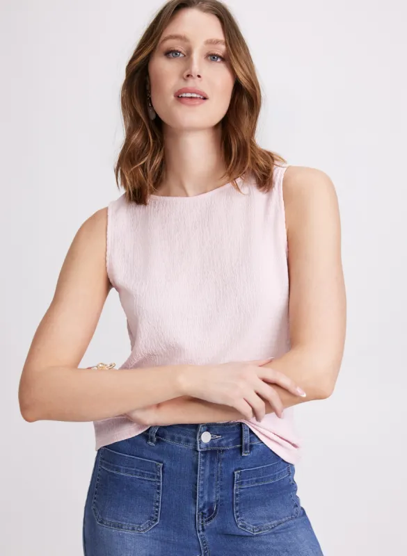 Sleeveless Textured Top sold by Laura