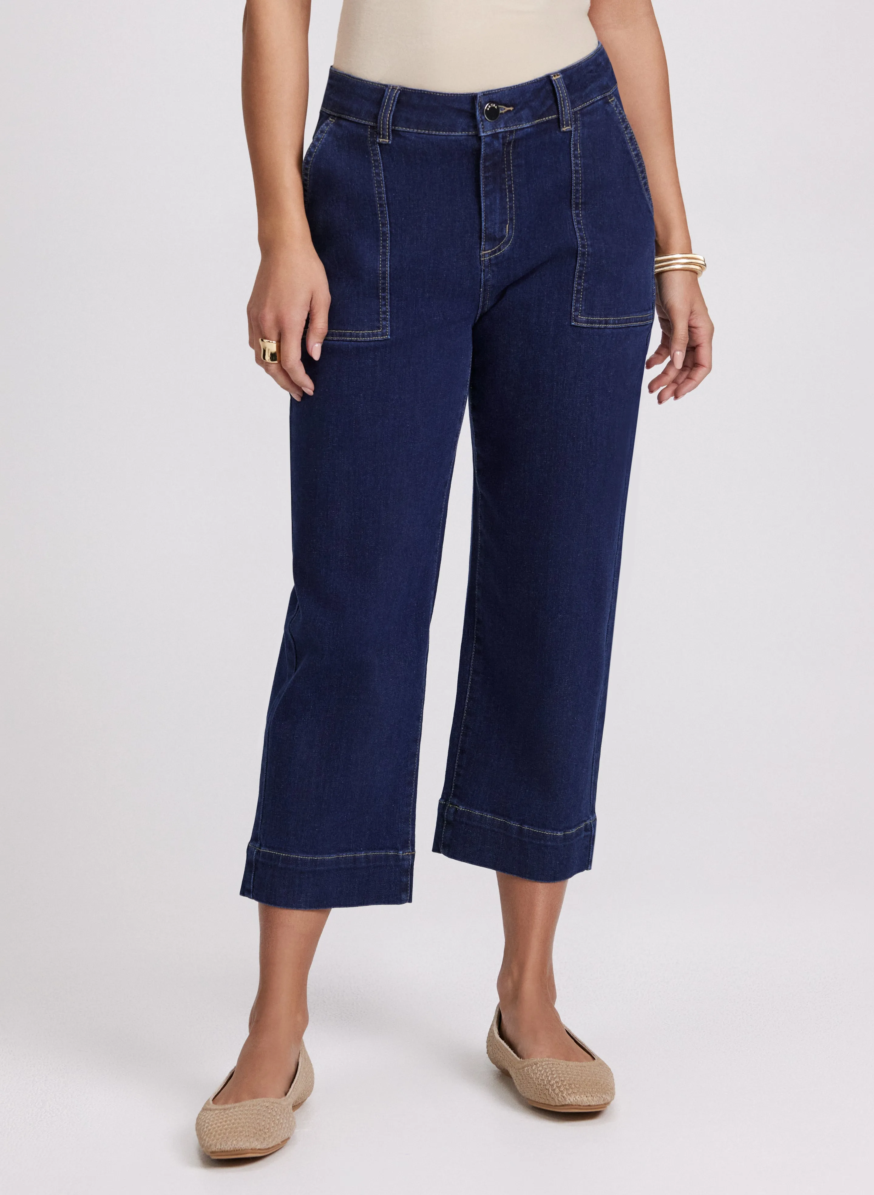 Cropped Wide-Leg Jeans sold by Laura