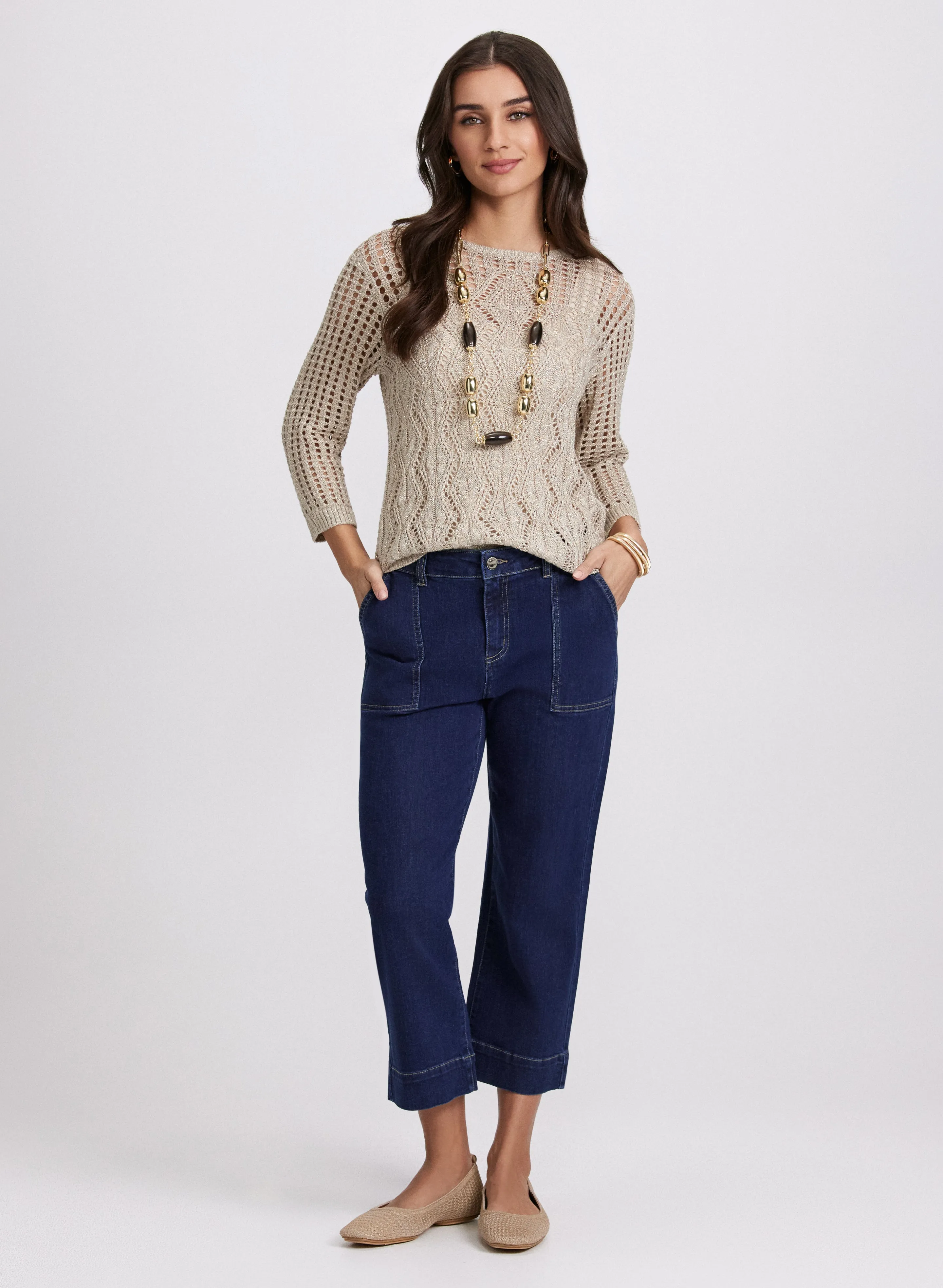 Cropped Wide-Leg Jeans sold by Laura product image thumbnail 4