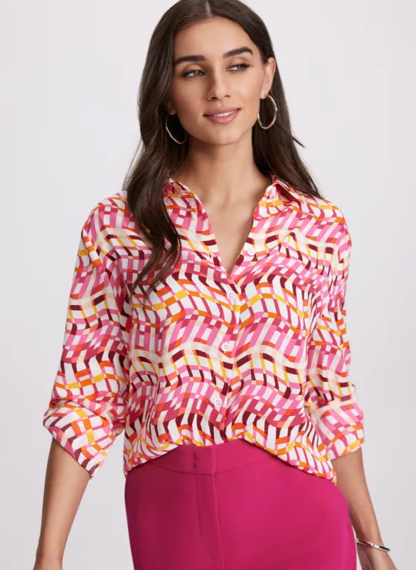 Geometric Print Blouse sold by Laura