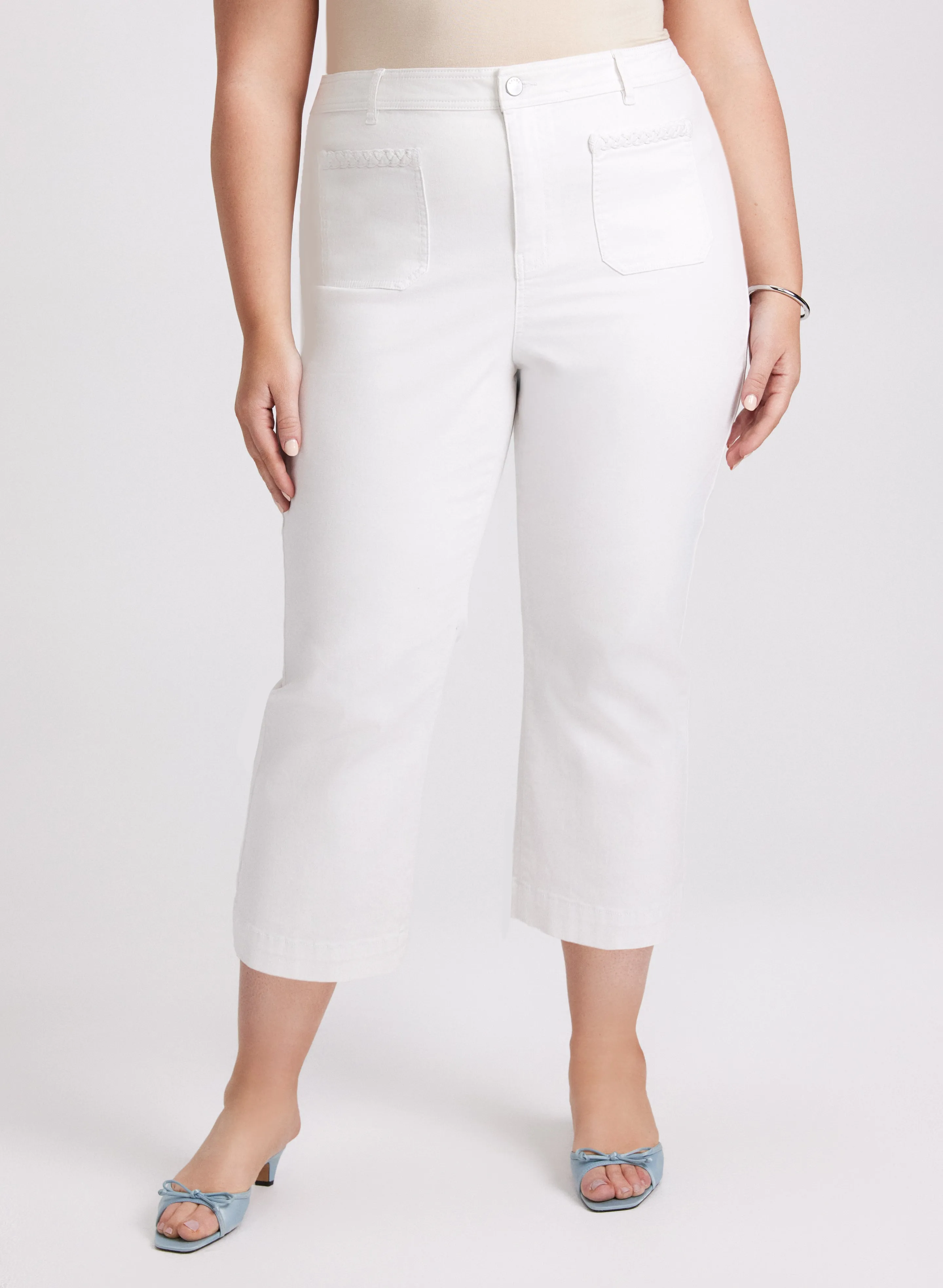 Straight-Leg Denim Capris sold by Laura