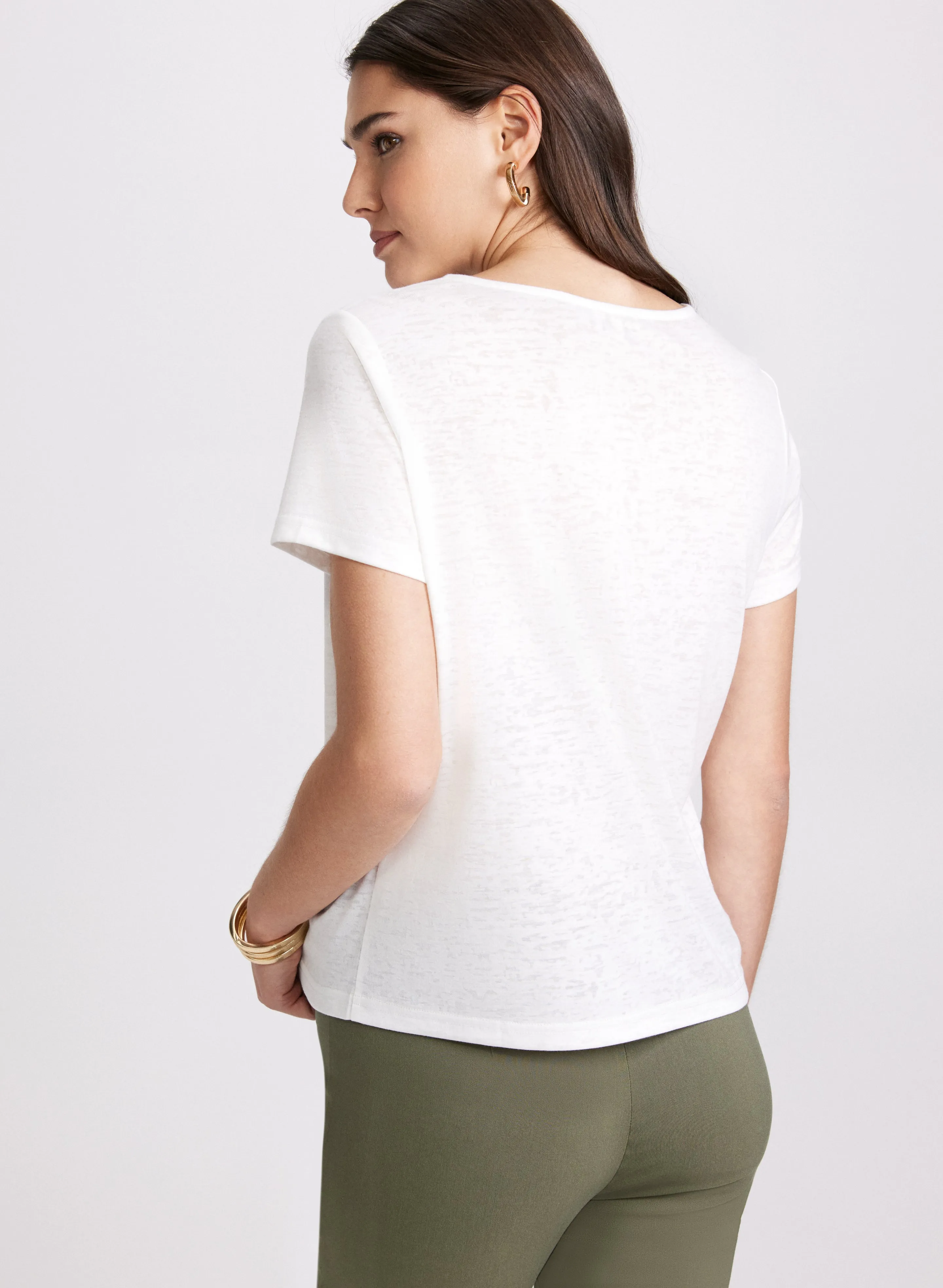 Foiled Floral Print T-Shirt sold by Laura product image thumbnail 3