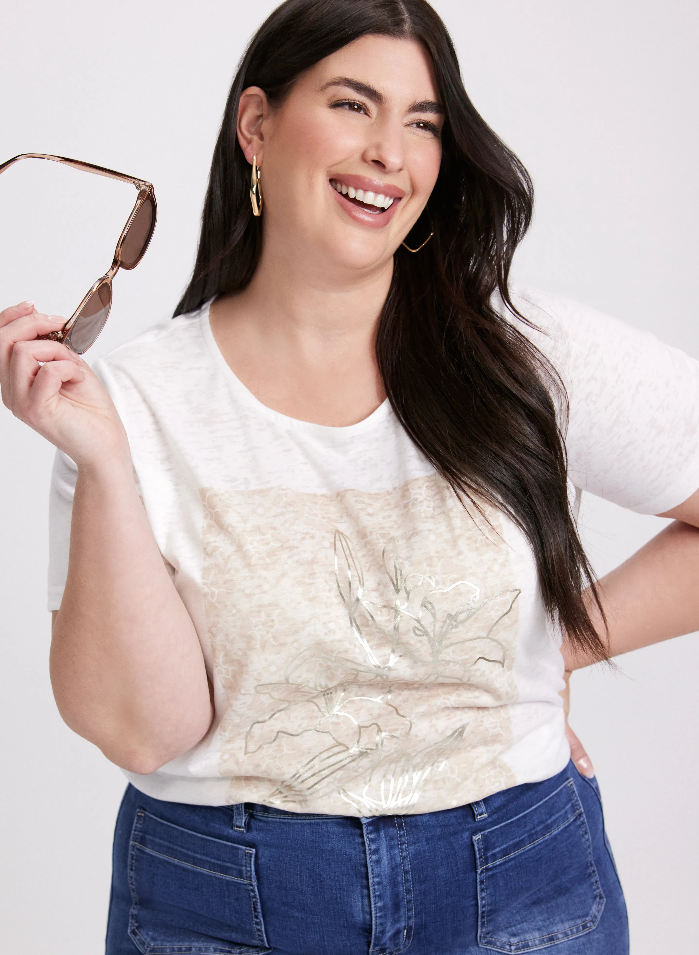 Metallic Print T-Shirt sold by Laura