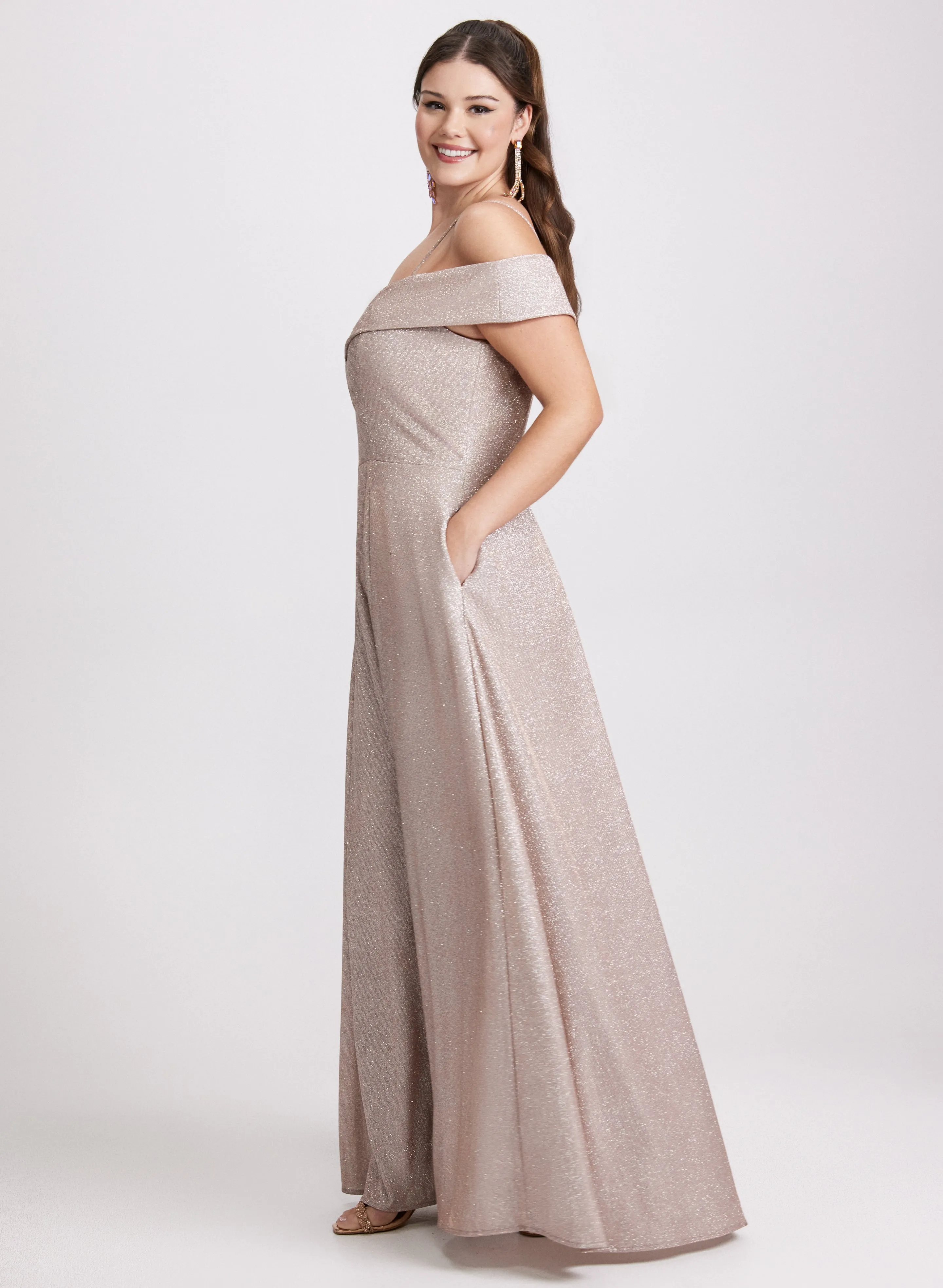 Glitter Off-The-Shoulder Dress sold by Laura product image thumbnail 3