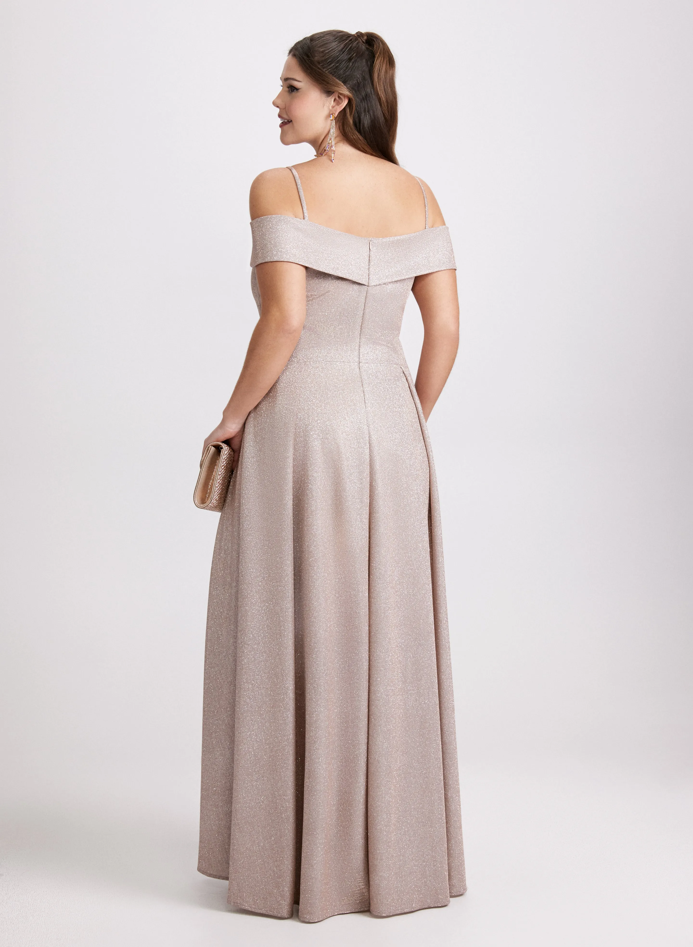 Glitter Off-The-Shoulder Dress sold by Laura product image thumbnail 2