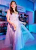 Mesh Floral Bodice Gown sold by Laura