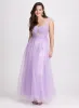 Mesh Floral Bodice Gown sold by Laura