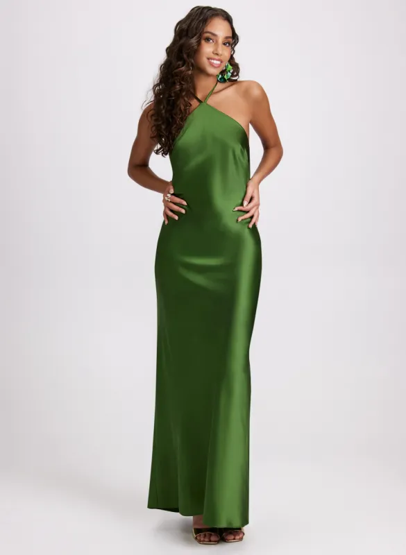 Satin Halter Neck Dress sold by Laura