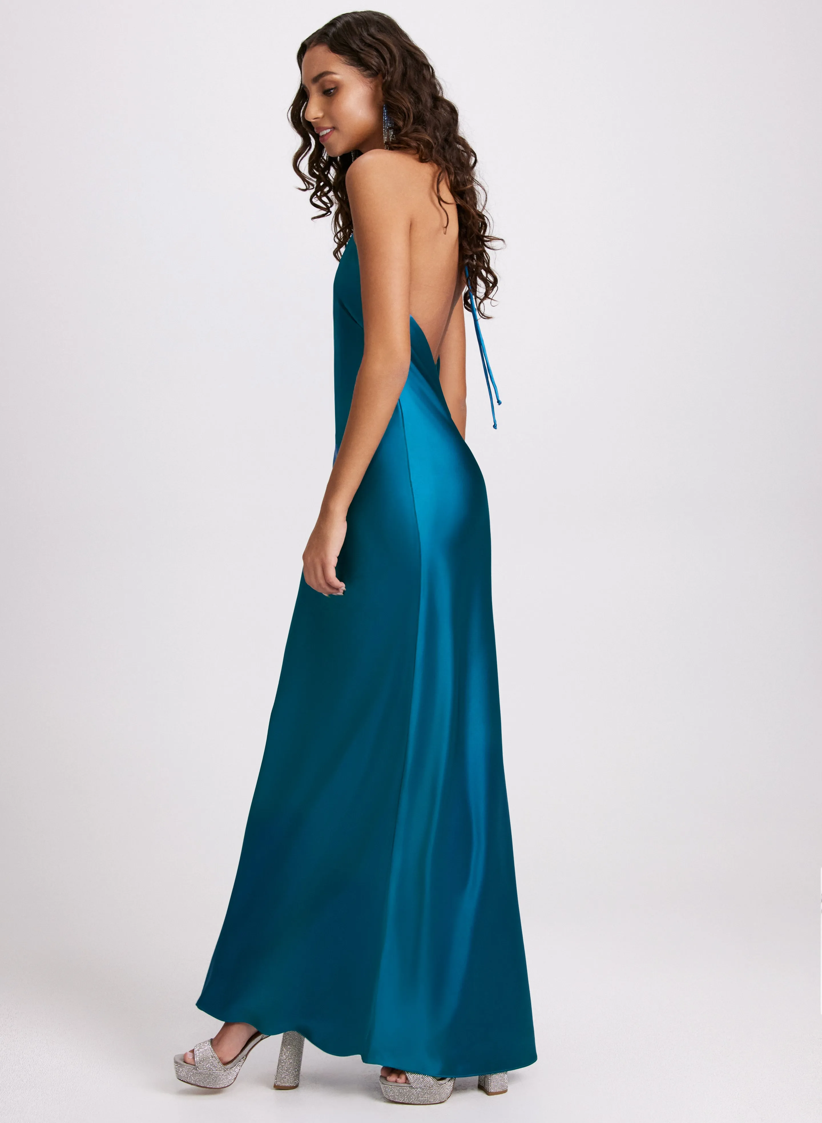 Satin Halter Neck Dress sold by Laura product image thumbnail 2