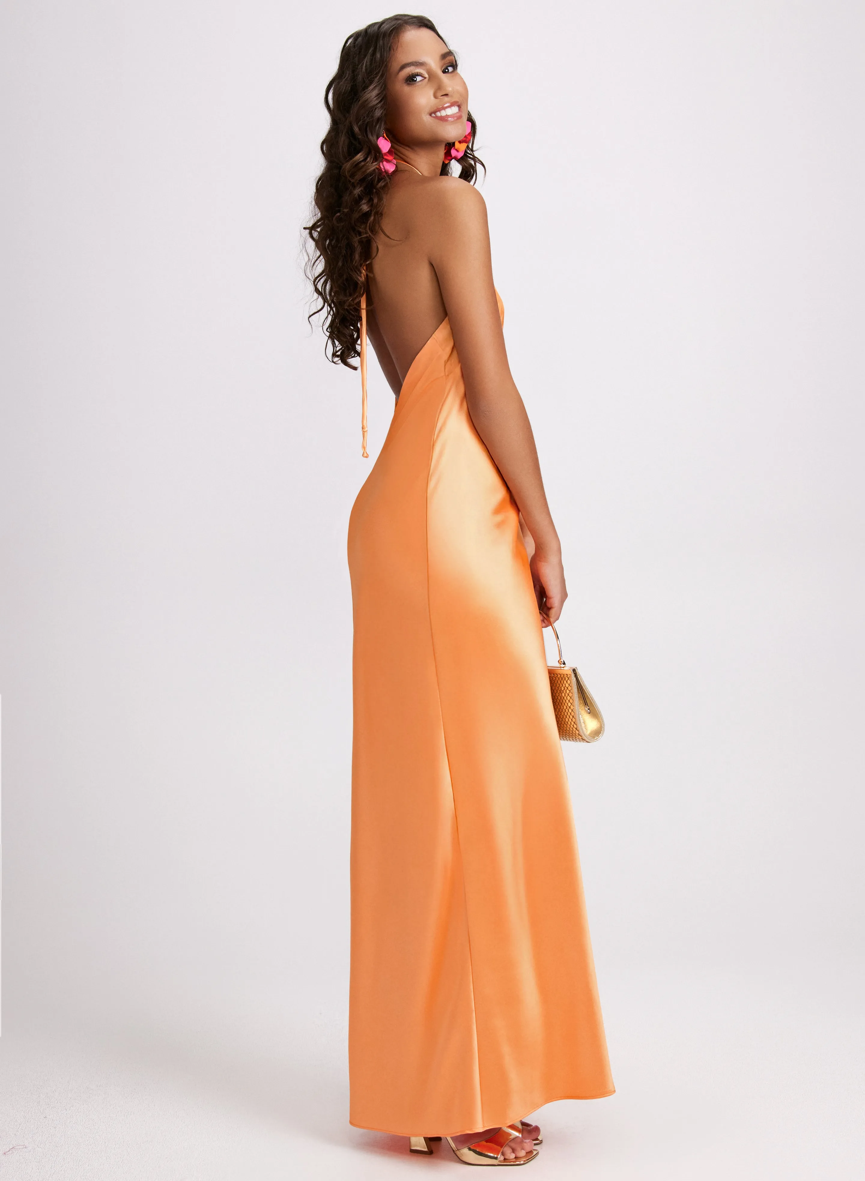 Satin Halter Neck Dress sold by Laura product image thumbnail 2