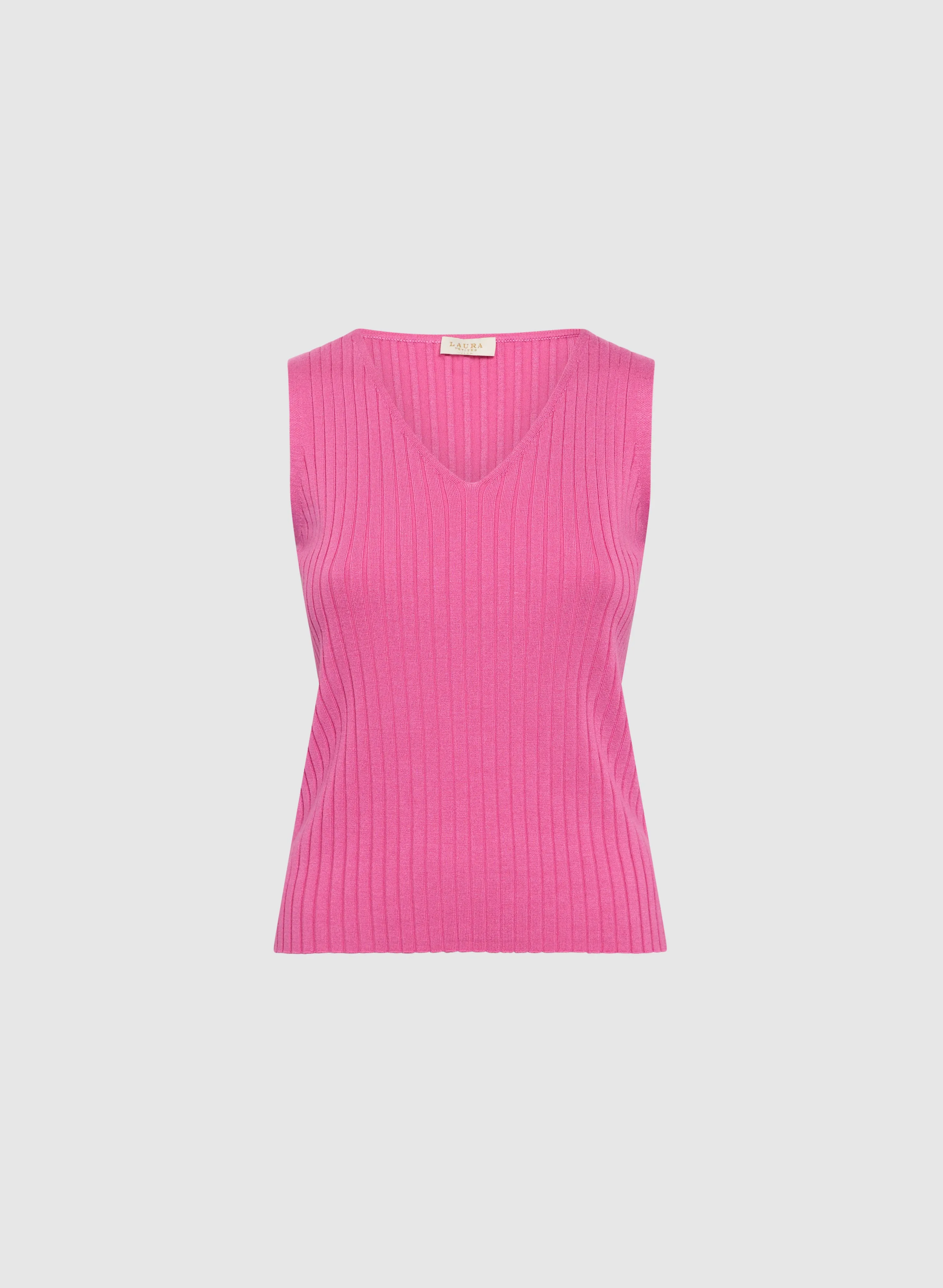 Sleeveless Ribbed Knit Sweater sold by Laura product image thumbnail 2