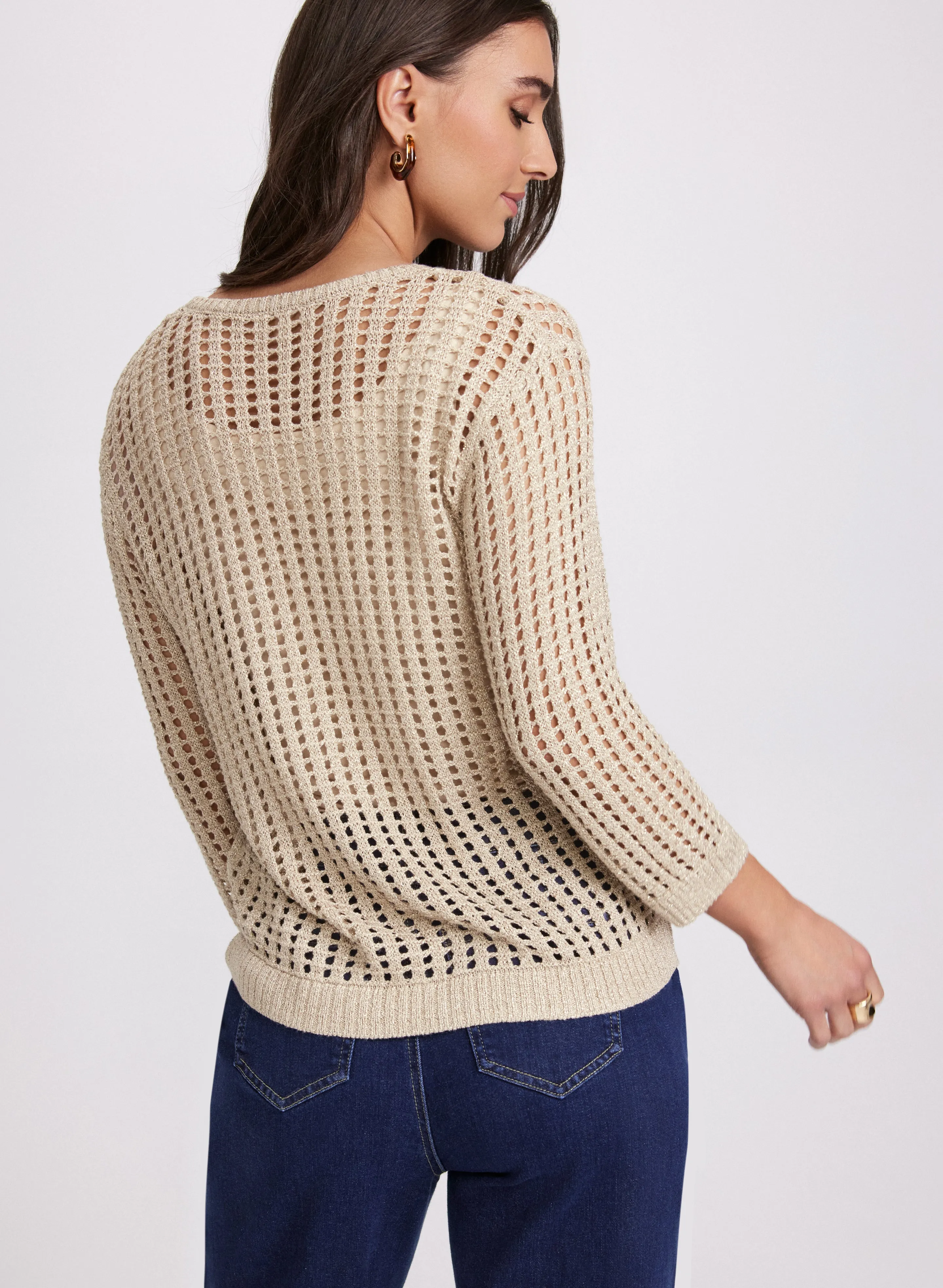 Open Weave Cable Stitch Sweater sold by Laura product image thumbnail 3