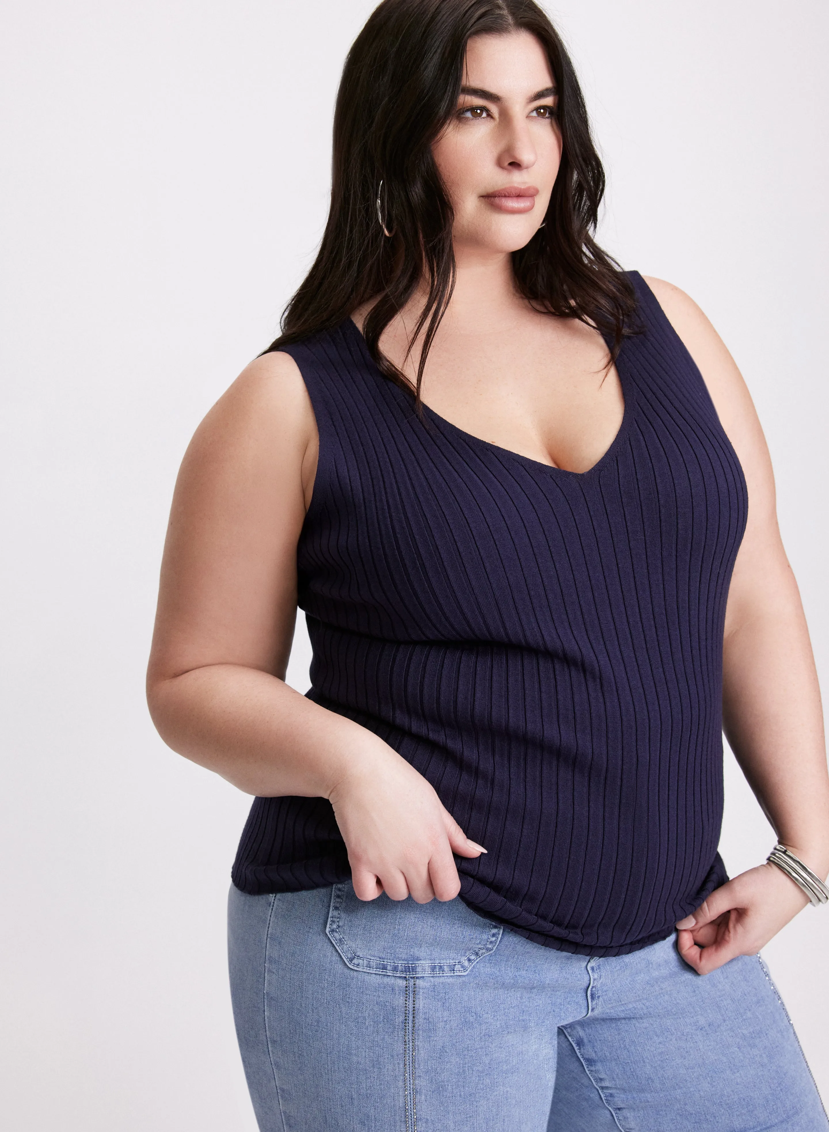 Sleeveless Ribbed Knit Sweater sold by Laura product image thumbnail 5