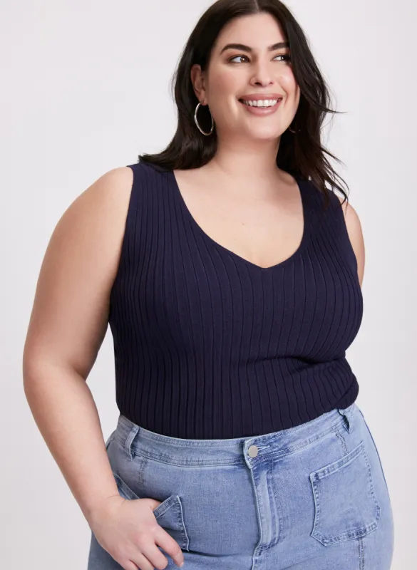 Sleeveless Ribbed Knit Sweater sold by Laura