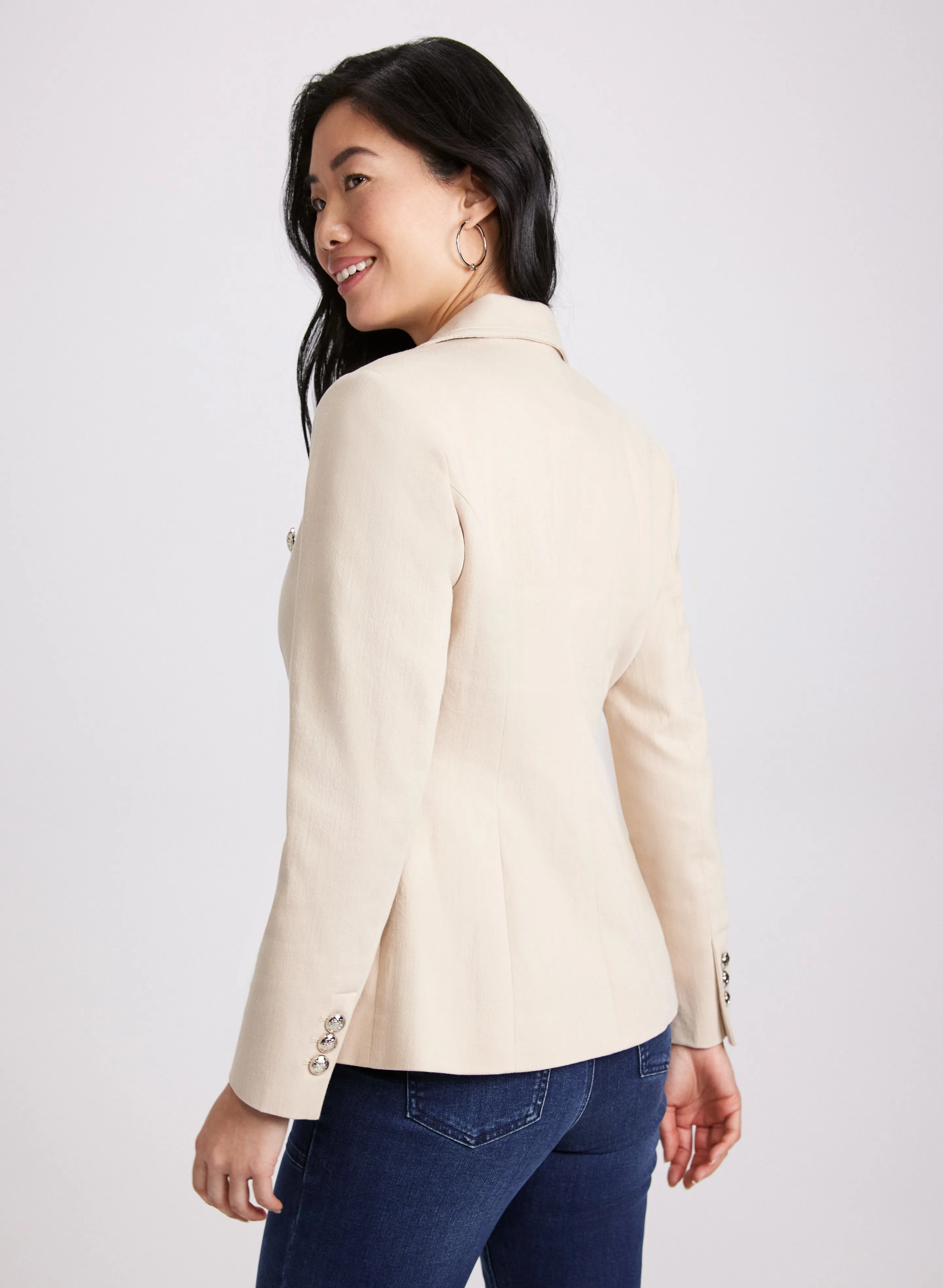 Contrast Stitch Denim Blazer sold by Laura product image thumbnail 3