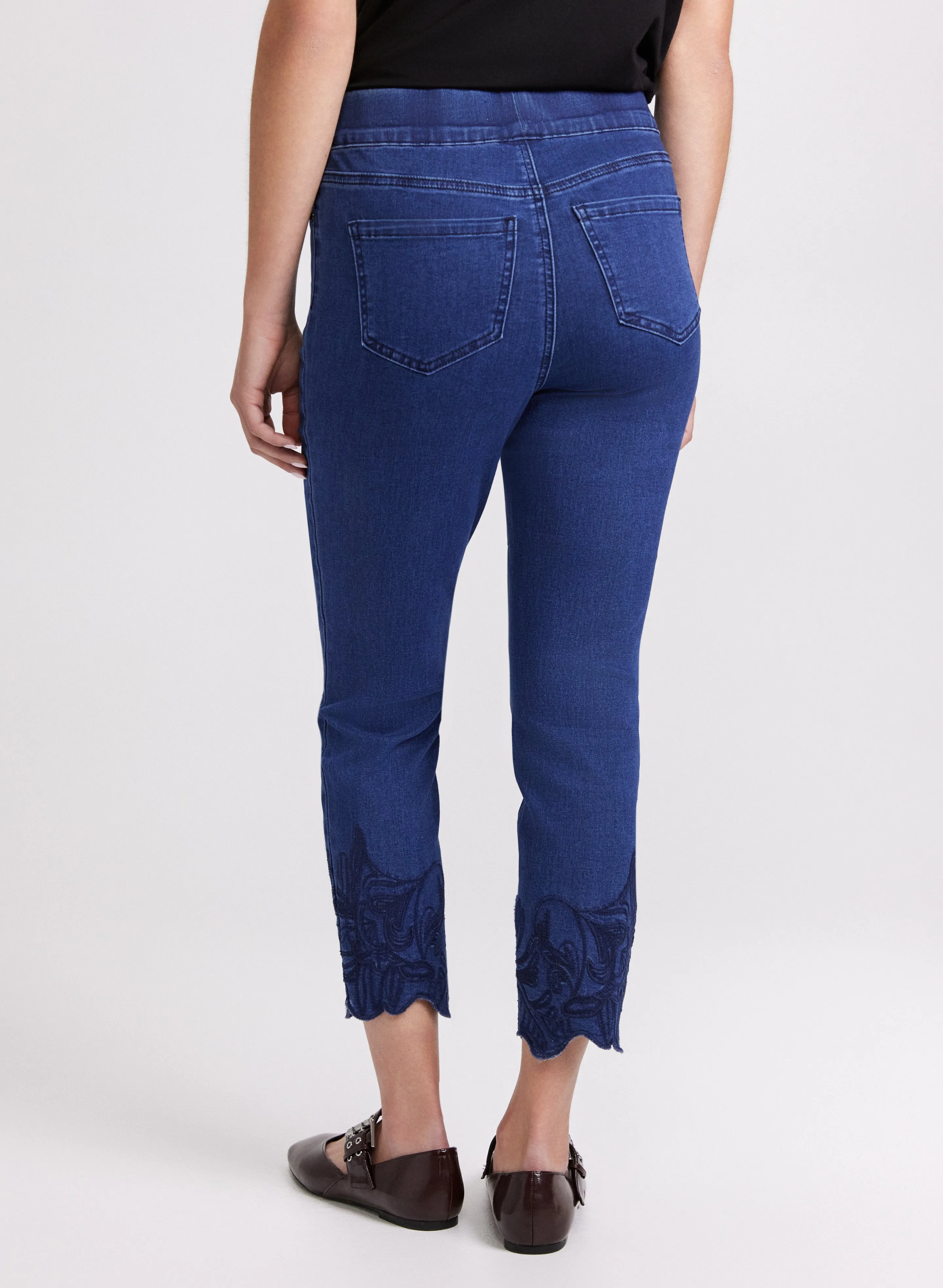 Embroidered Slim-Leg Jeans sold by Laura product image thumbnail 5