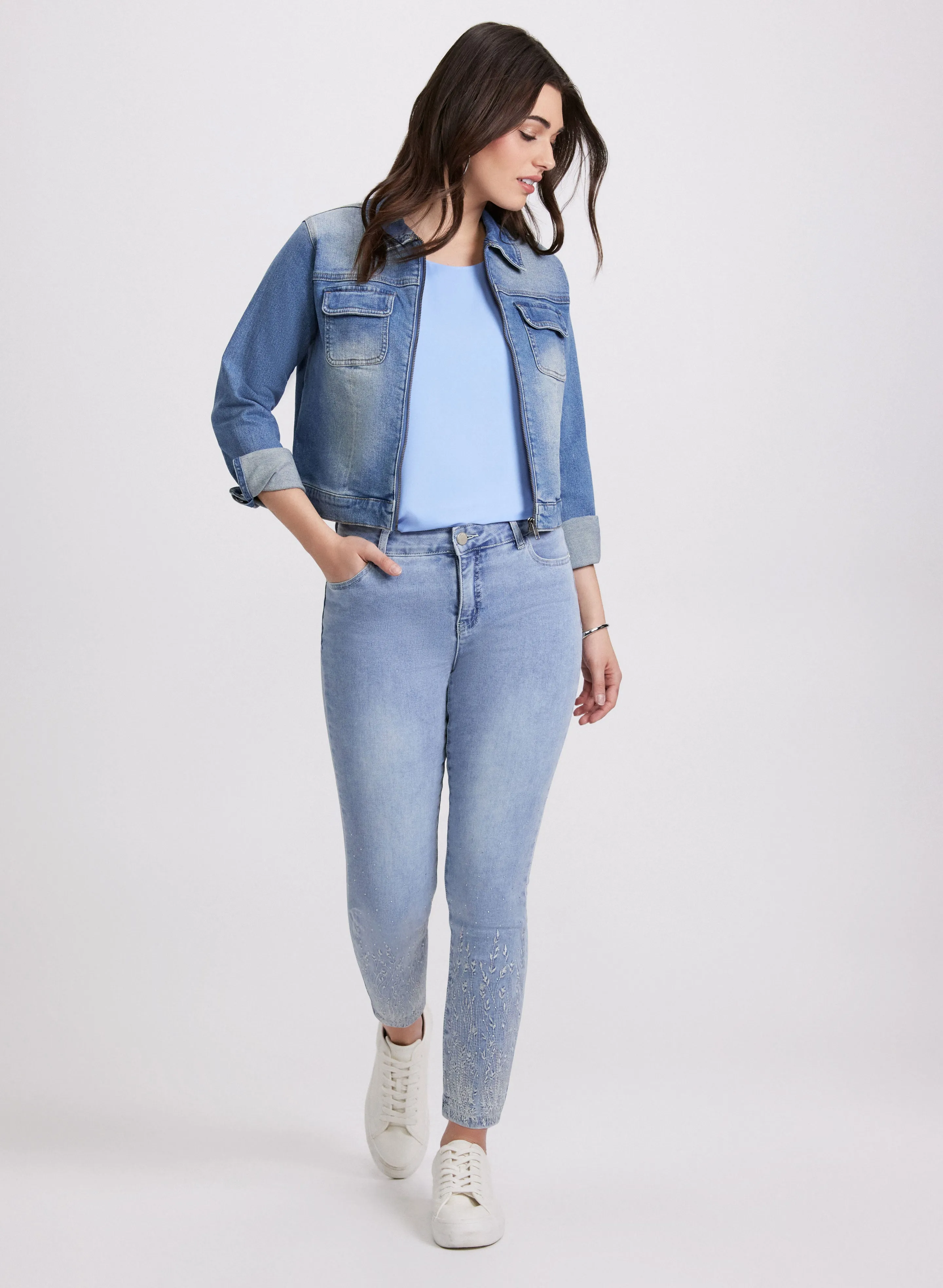 Zip-Front Denim Jacket sold by Laura product image thumbnail 4