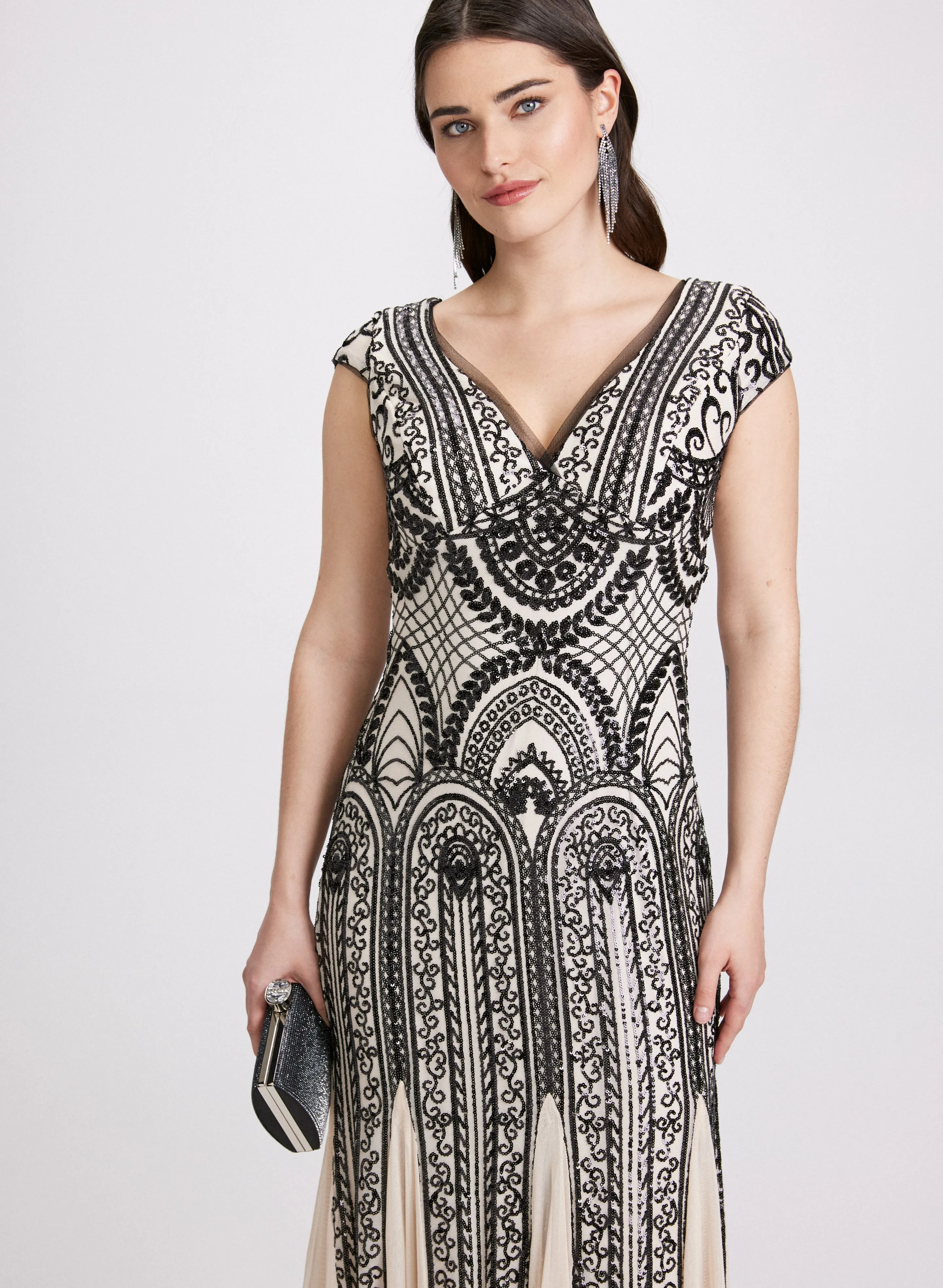 Sequin Fit & Flare Dress sold by Laura product image thumbnail 4