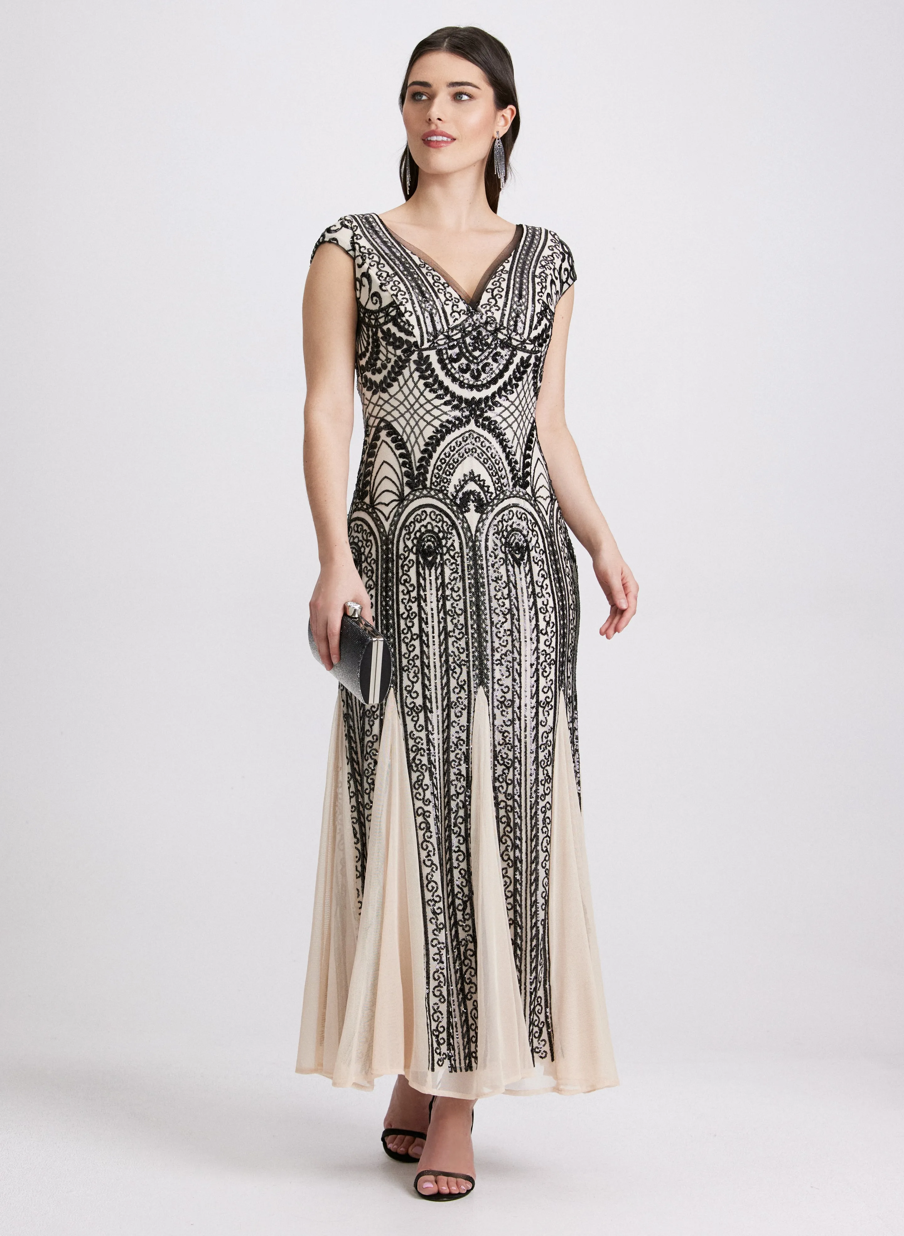 Sequin Fit & Flare Dress sold by Laura