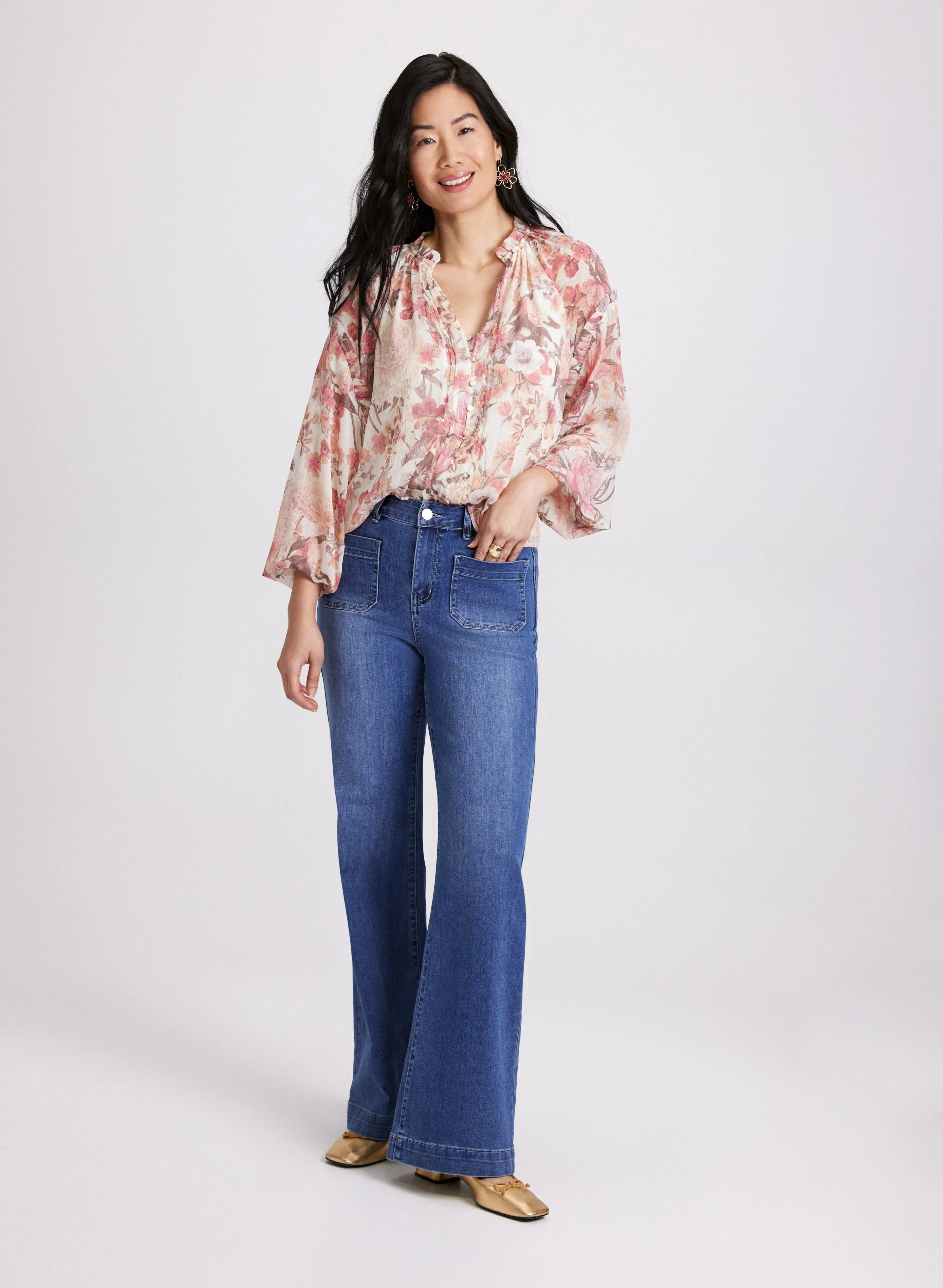 Floral Frilled Neck Blouse sold by Laura product image thumbnail 3