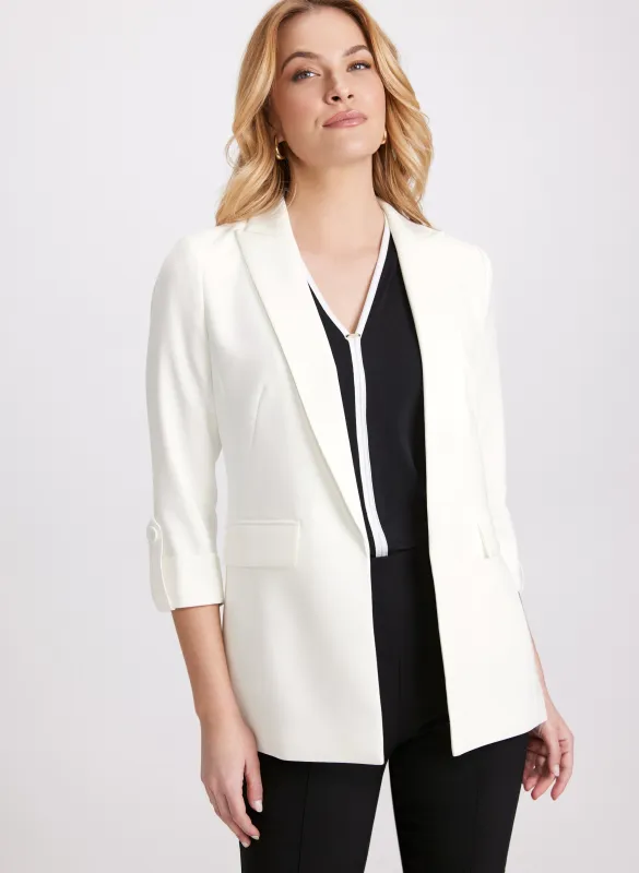 Open-Front Longline Blazer sold by Laura