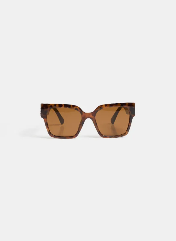 Square Tortoiseshell Sunglasses sold by Laura