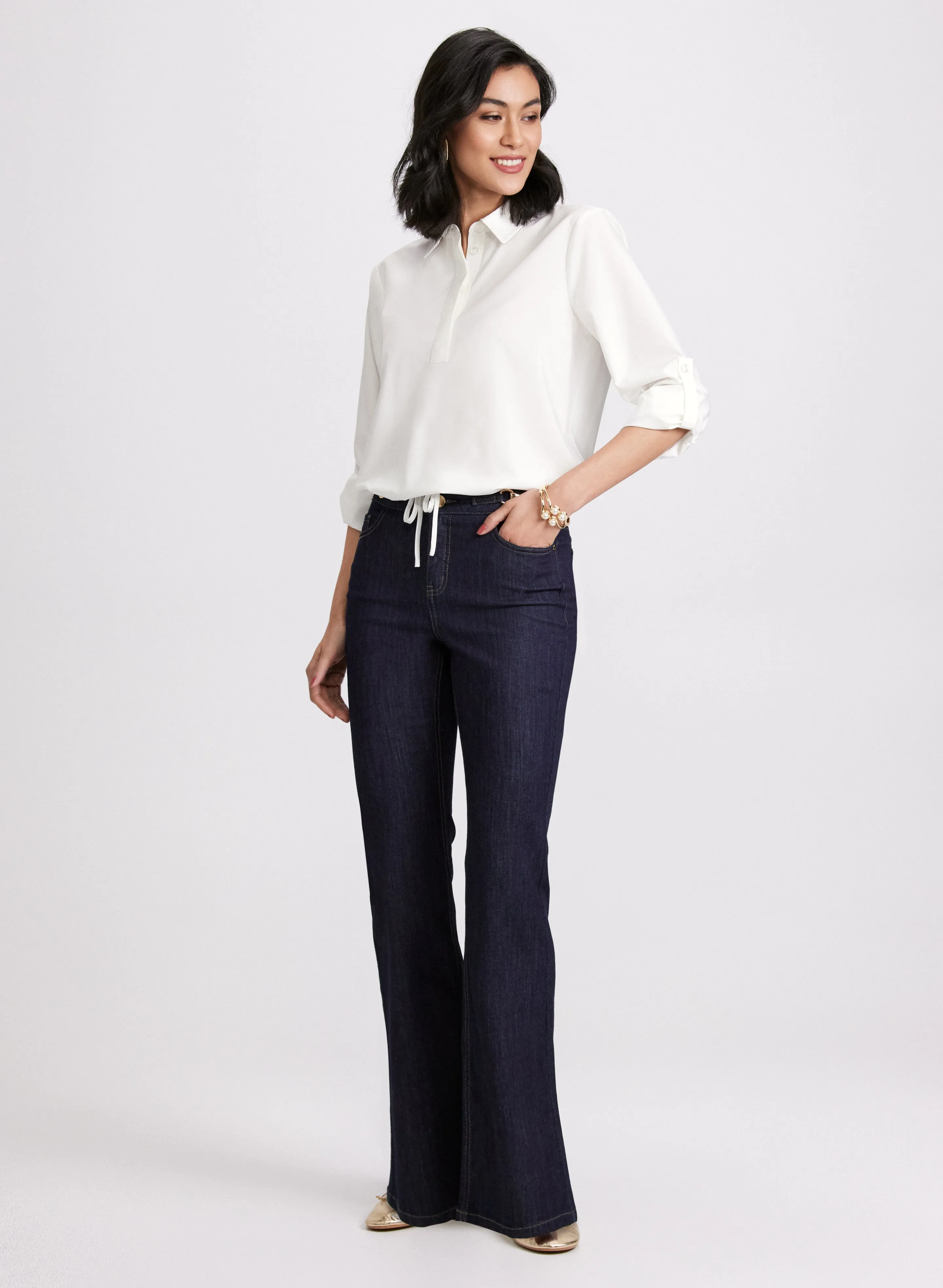 Rhinestone Trim Button-Down Blouse sold by Laura product image thumbnail 4