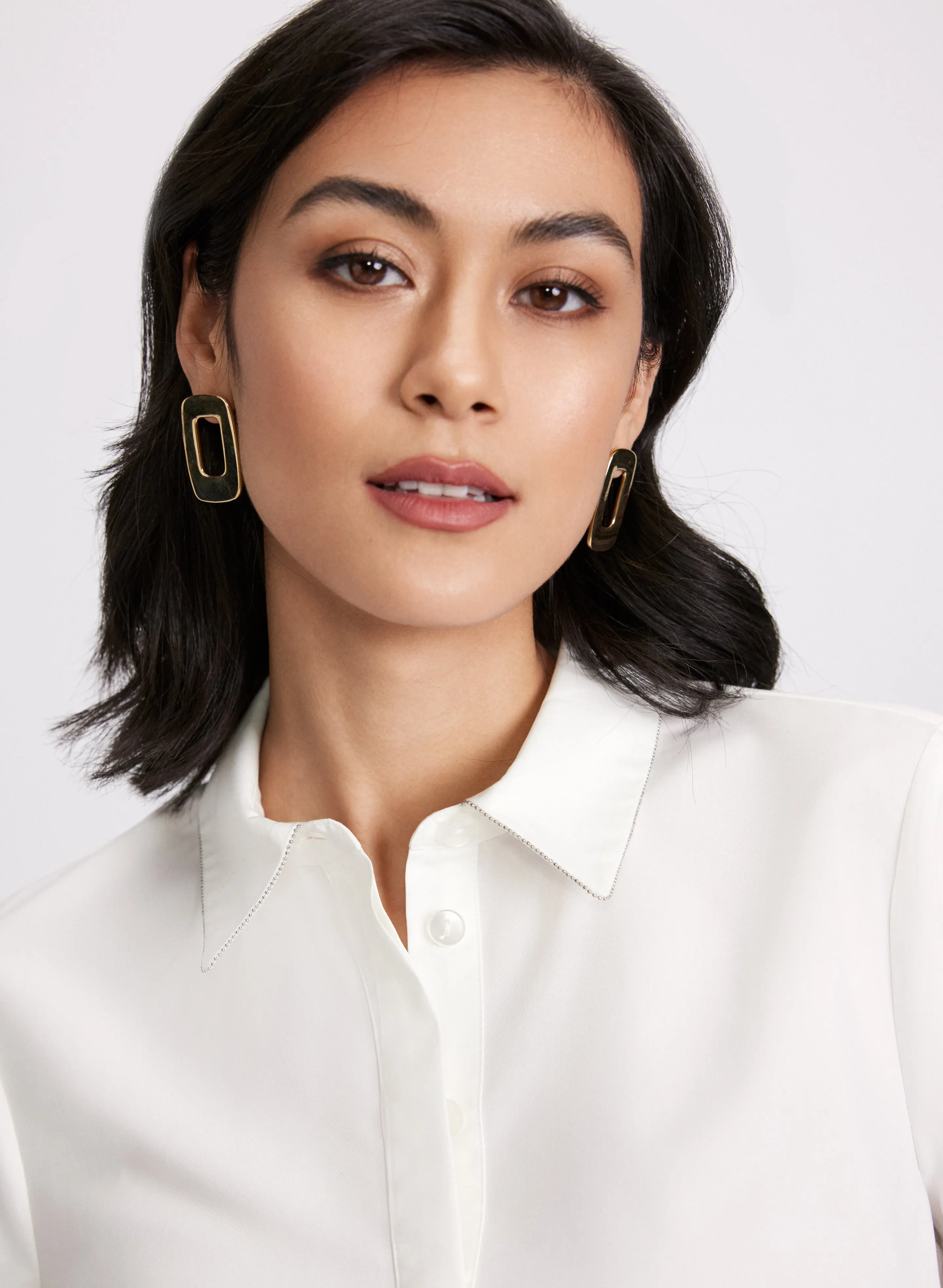 Rhinestone Trim Button-Down Blouse sold by Laura product image thumbnail 5