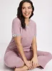 Lace Trim Polka Dot Pyjama Set sold by Laura