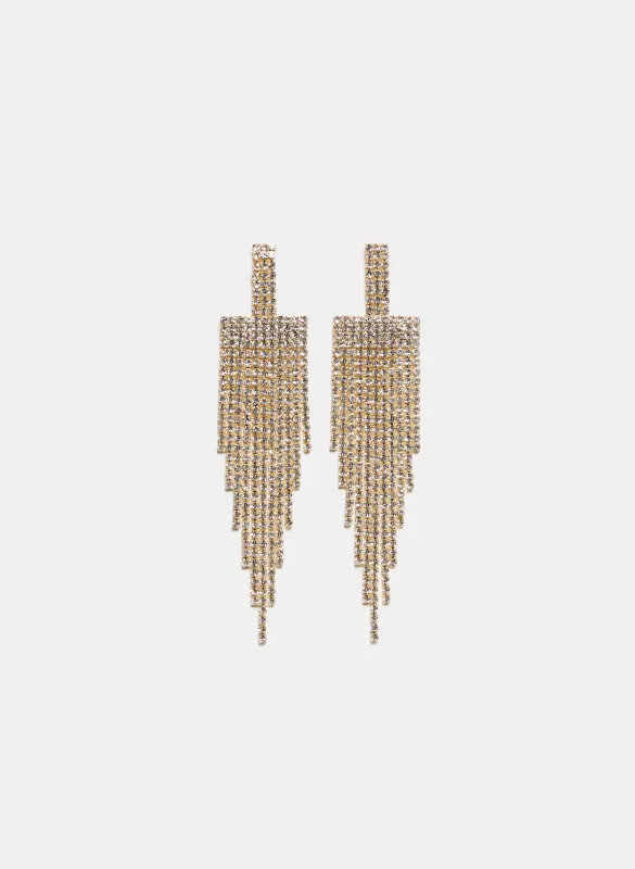Crystal Cascade Earrings sold by Laura
